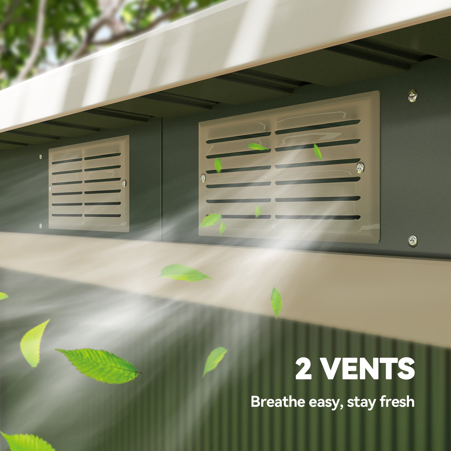 9ft x 4ft Metal Garden Shed, Outdoor Tool House with Foundation Kit