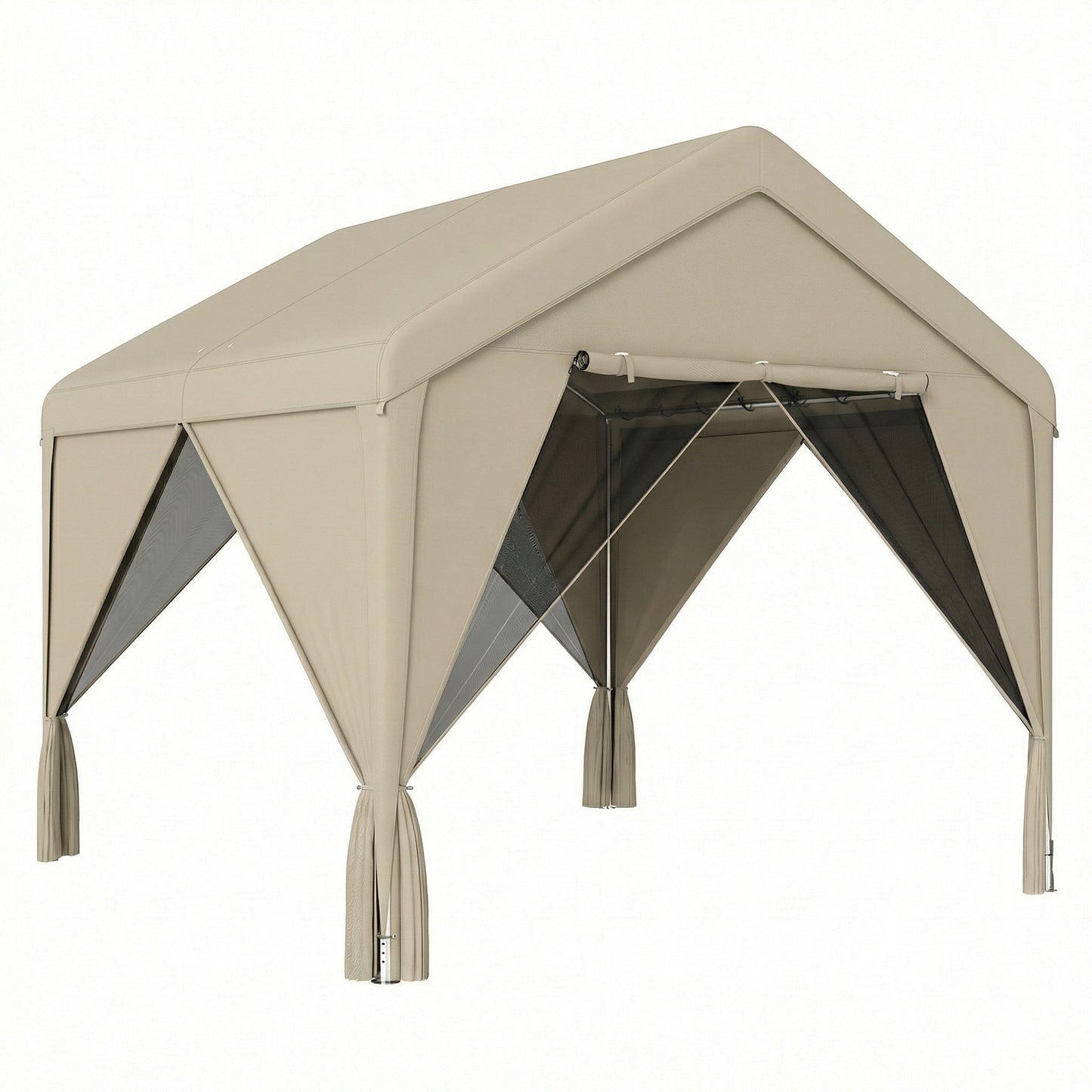 3 x 3 m Patio Gazebo with Netting & Curtains