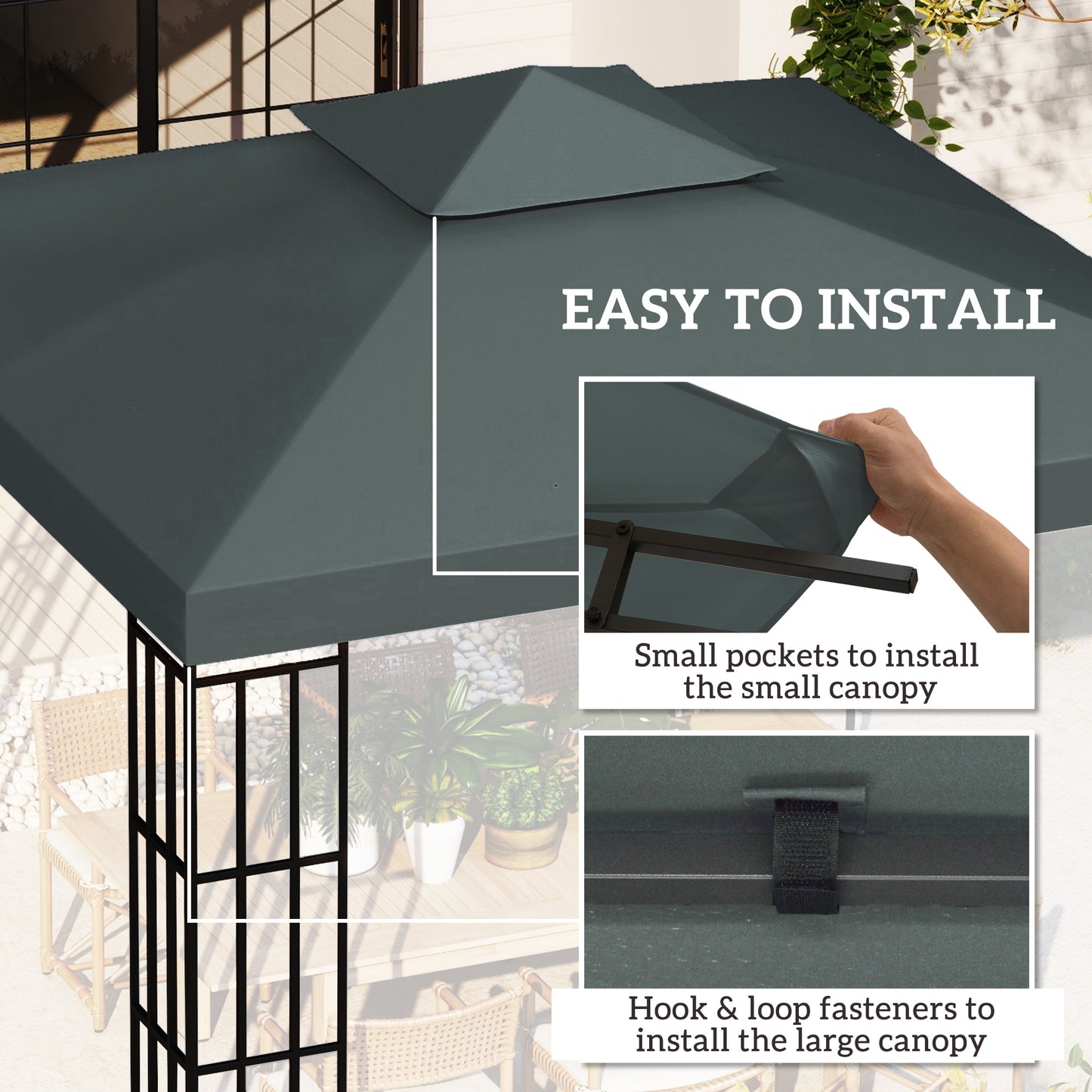 Gazebo Roof Replacement, for 3 x 3(m) Frames