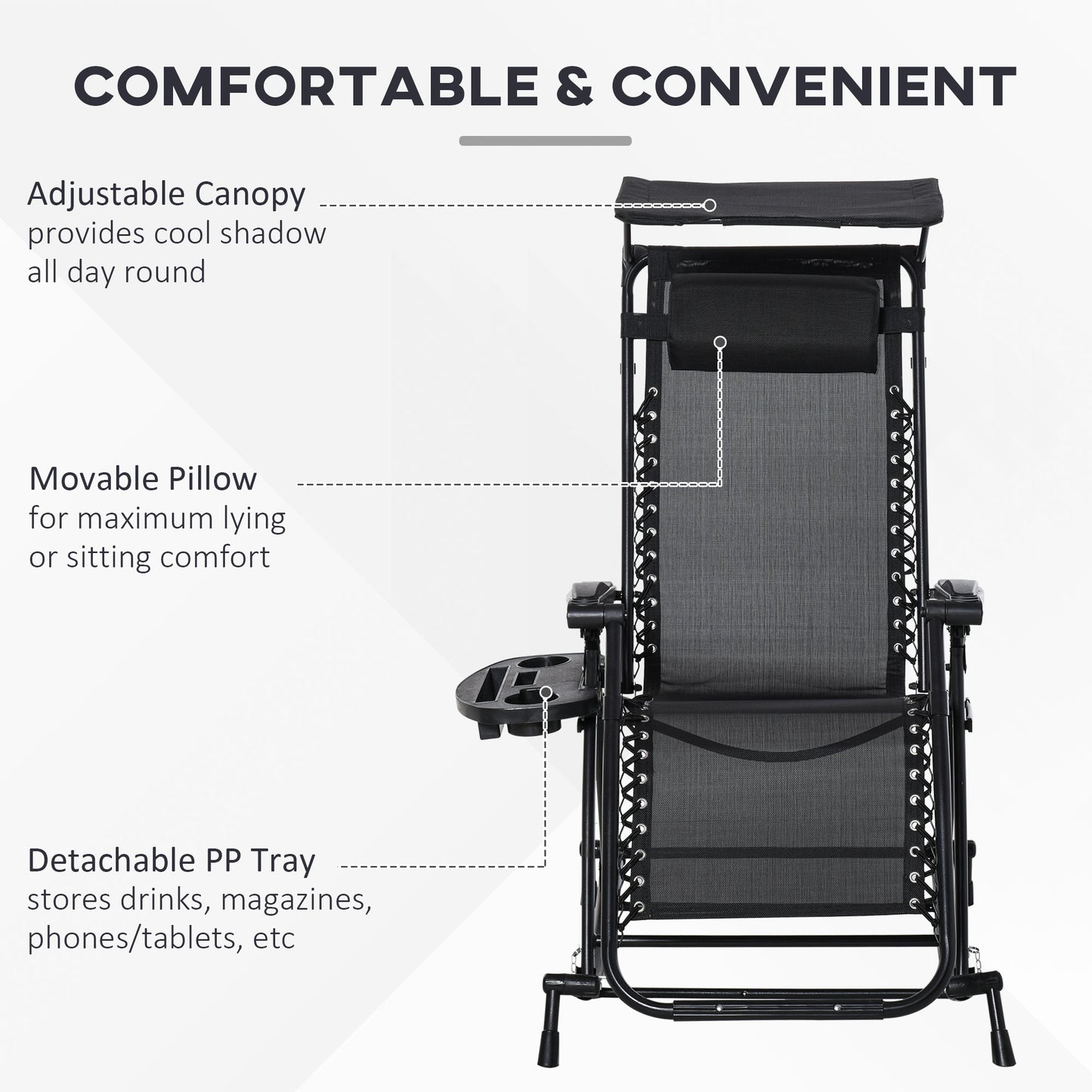 Garden Rocking Chair Folding Recliner Outdoor Adjustable Sun