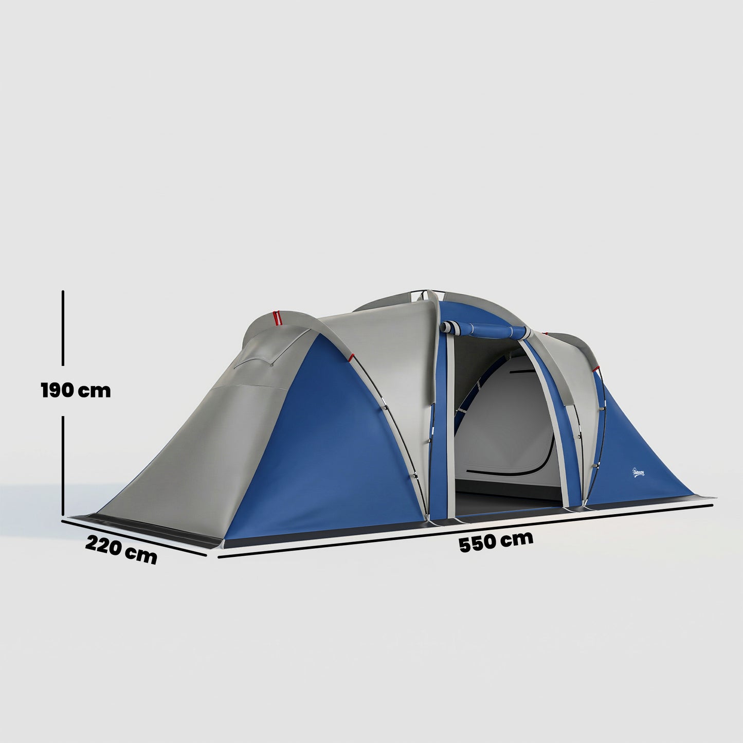 Family Camping Tent 3000mm Waterproof Windproof Tunnel Tent 8-12 (1)