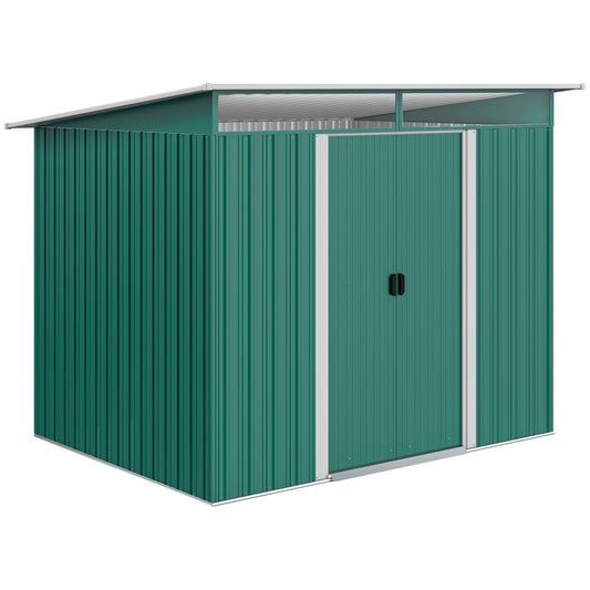 8.5 x 6ft Metal Shed with Lightsky Panels