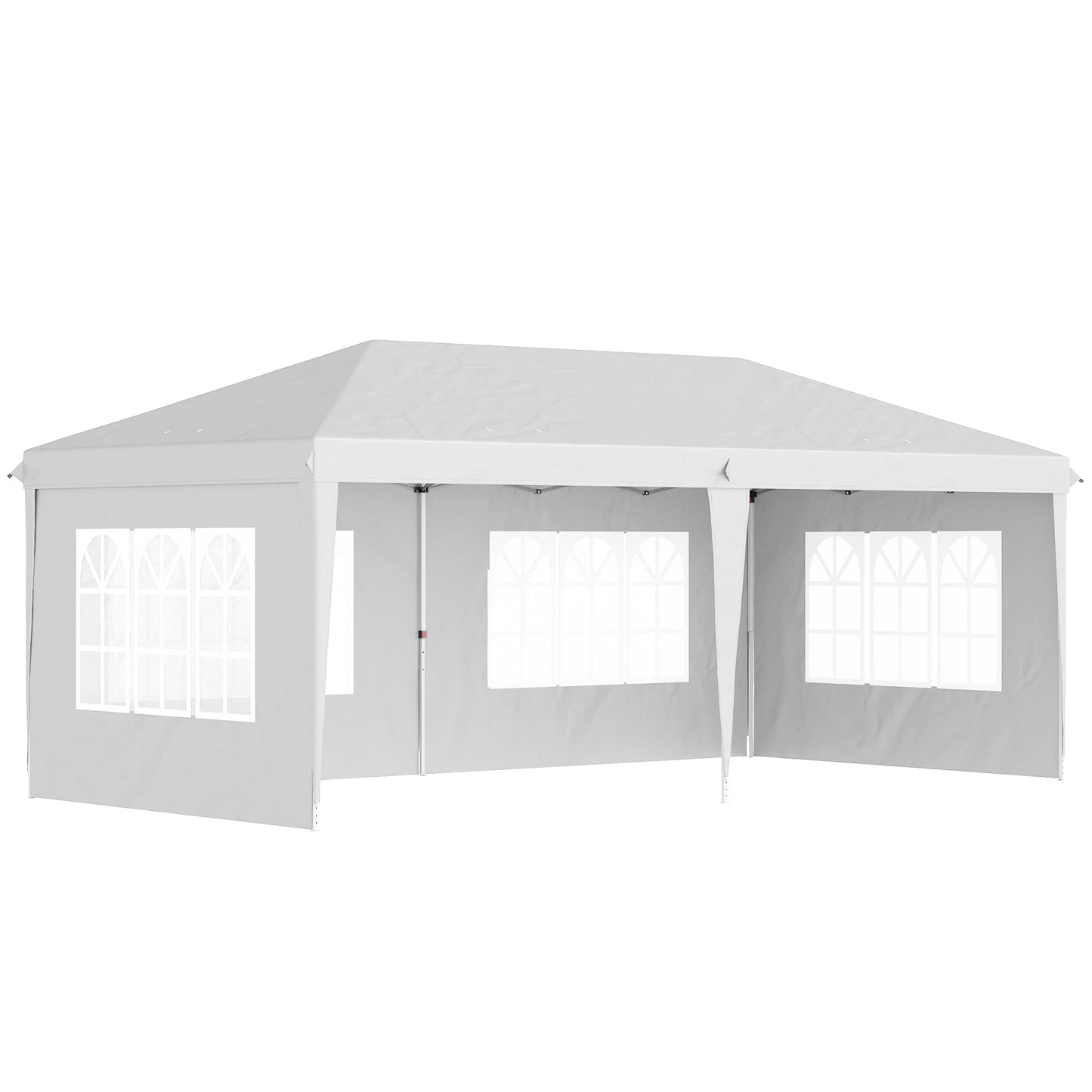 3 x 6m Pop Up Gazebo, Height Adjustable Marquee Party Tent