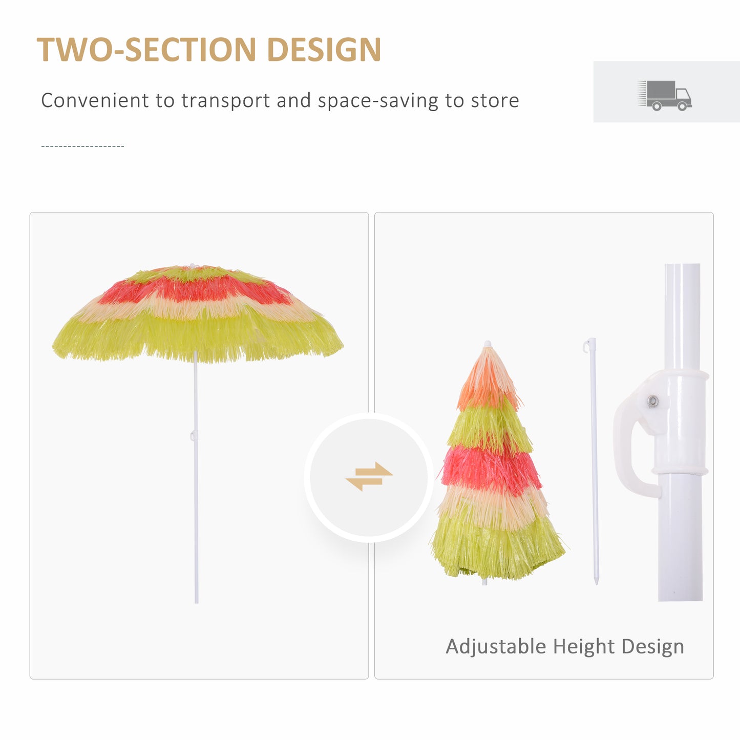 1.6m Garden Hawaii Parasol