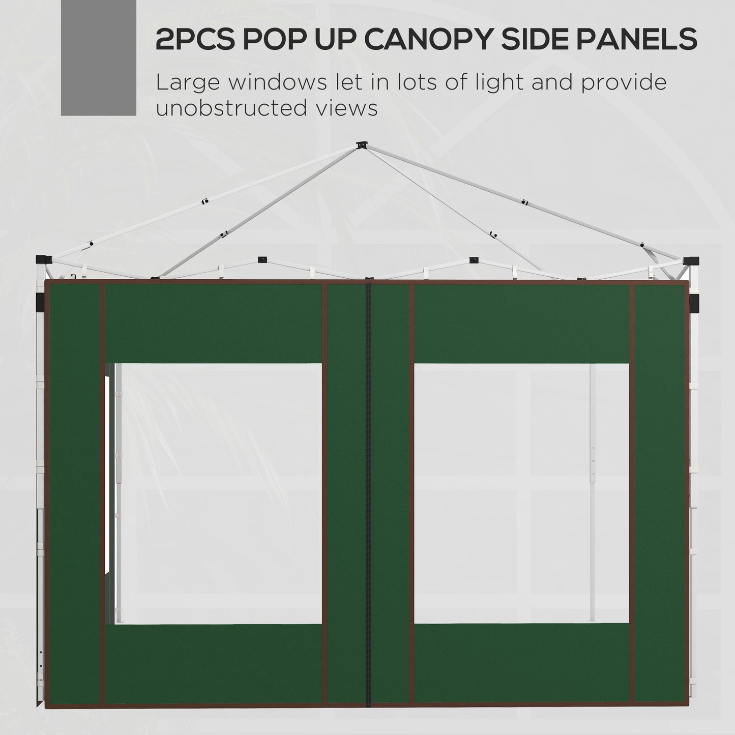 Set of Two 295cm Replacement Canopy Walls