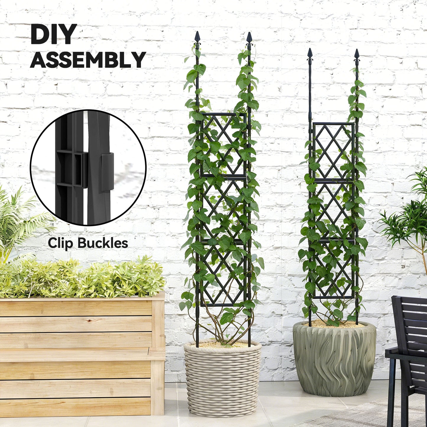Foldable Garden Trellis, Lattice Climbing Support Trellis for Garden
