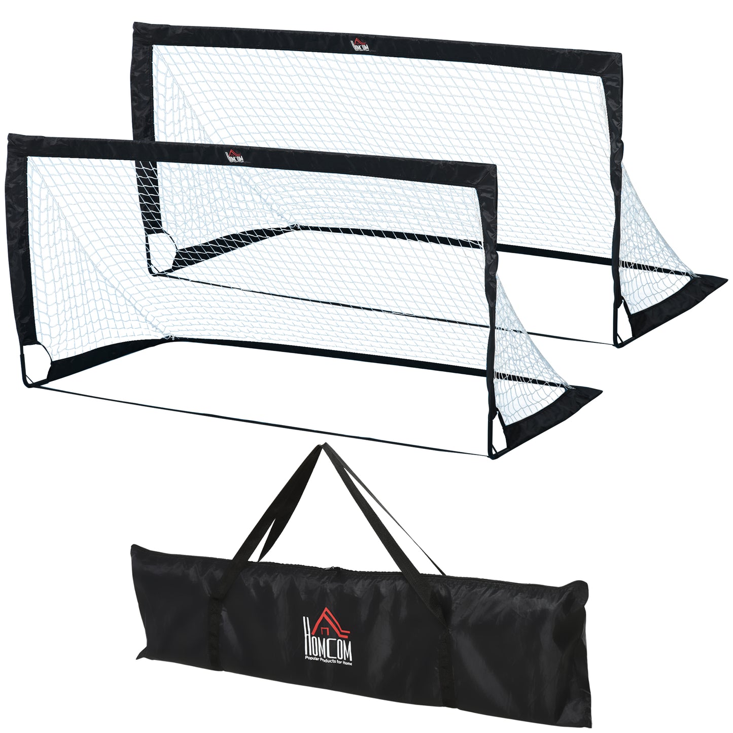 Set of 2 Football Goal Net 6 x 3 ft Foldable Outdoor Sport Training