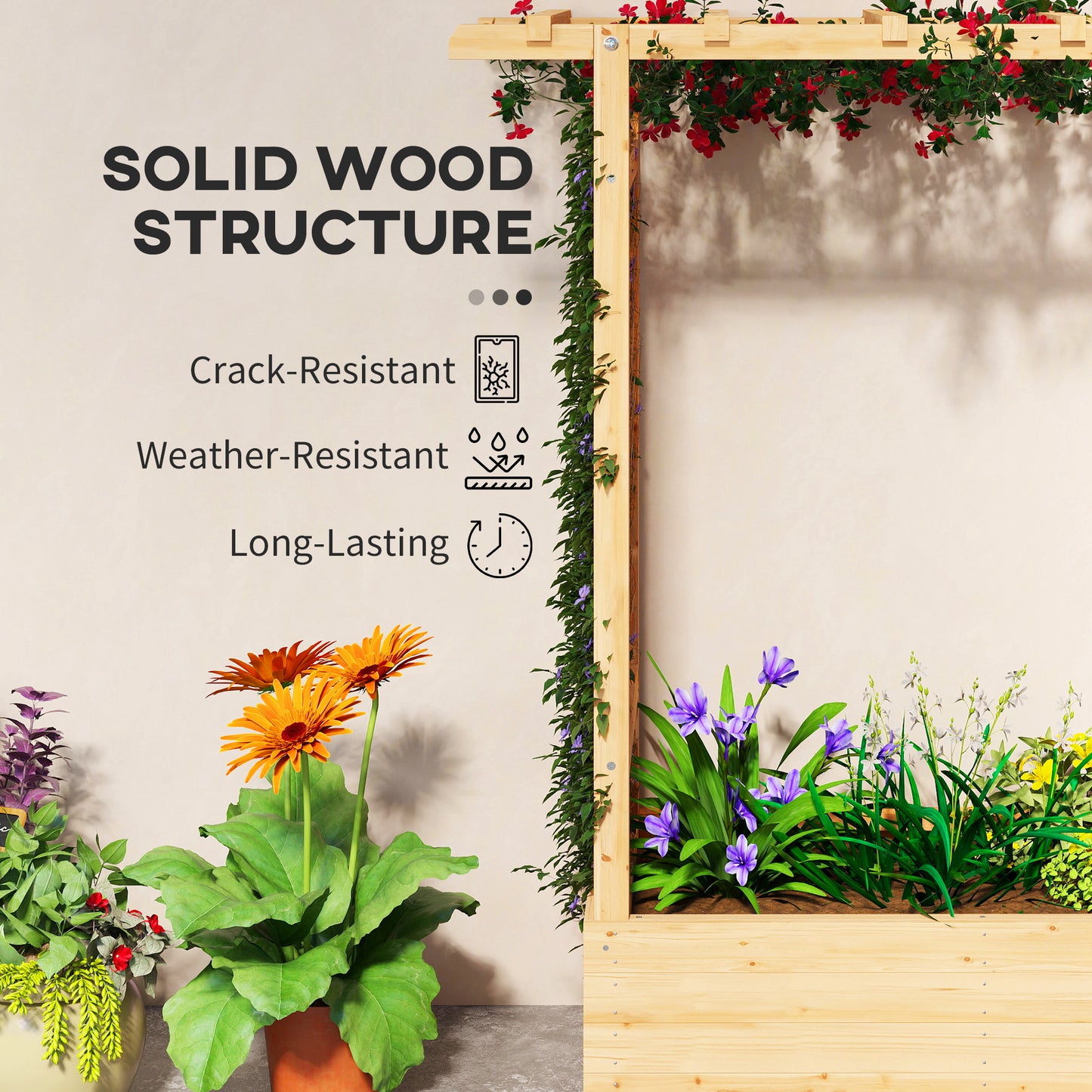 Garden Planter with Trellis (1)