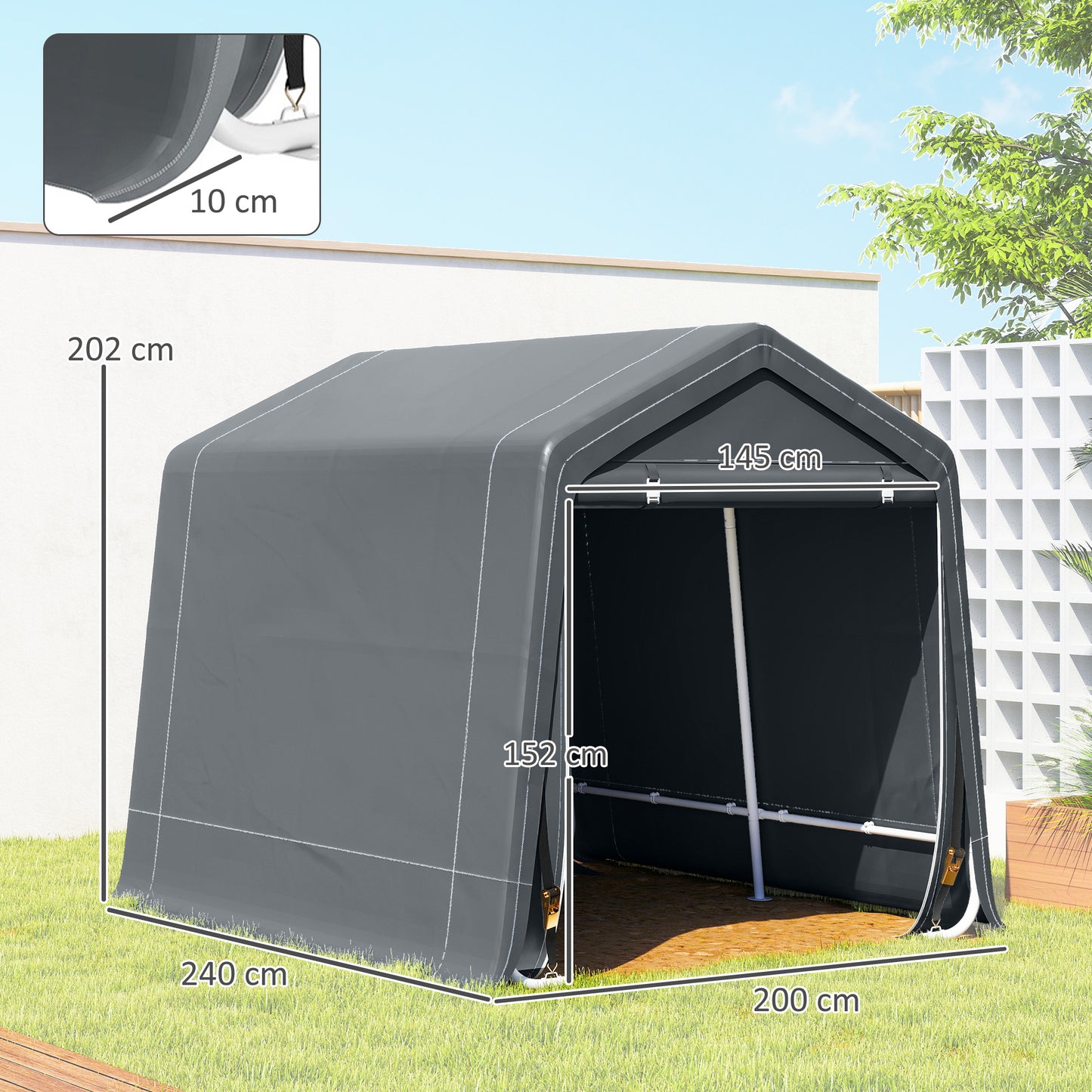 8 x 6.5 ft Outdoor Garden Storage Shed