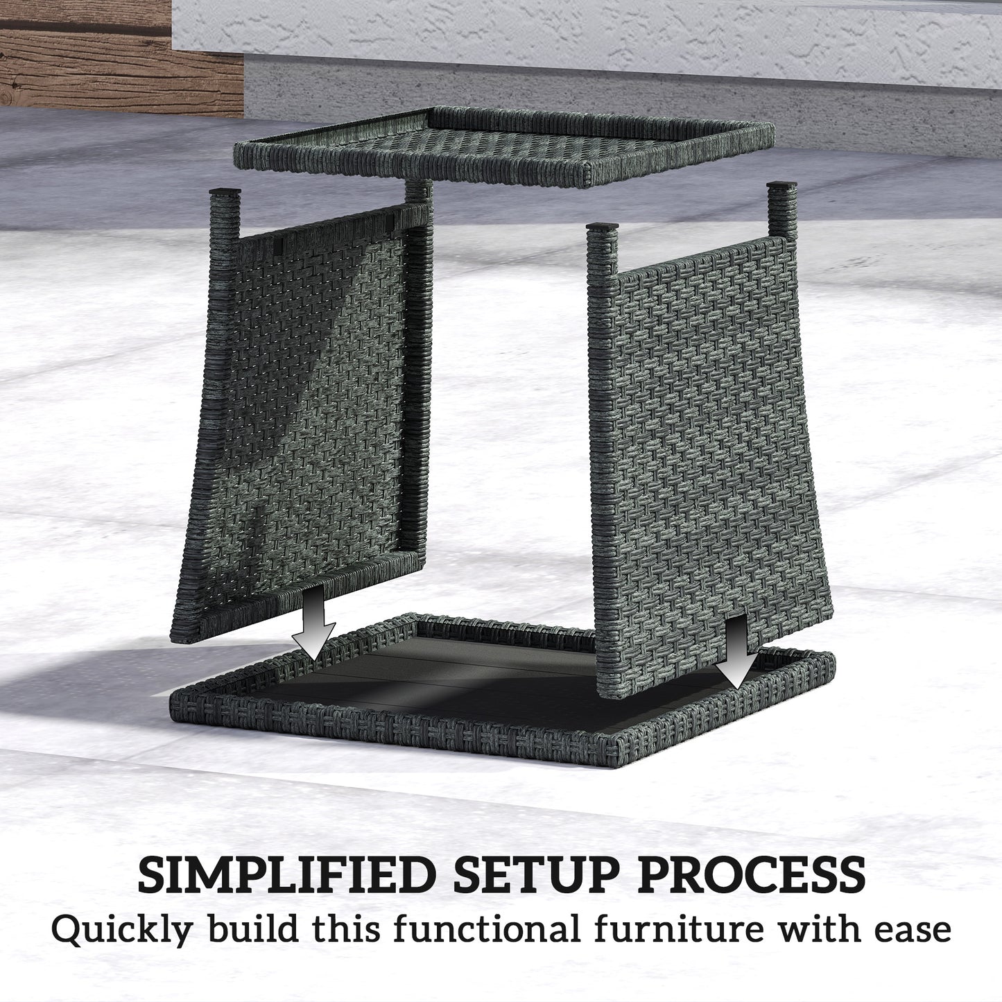 Side Table 2-Tier Outdoor Coffee Table (1)