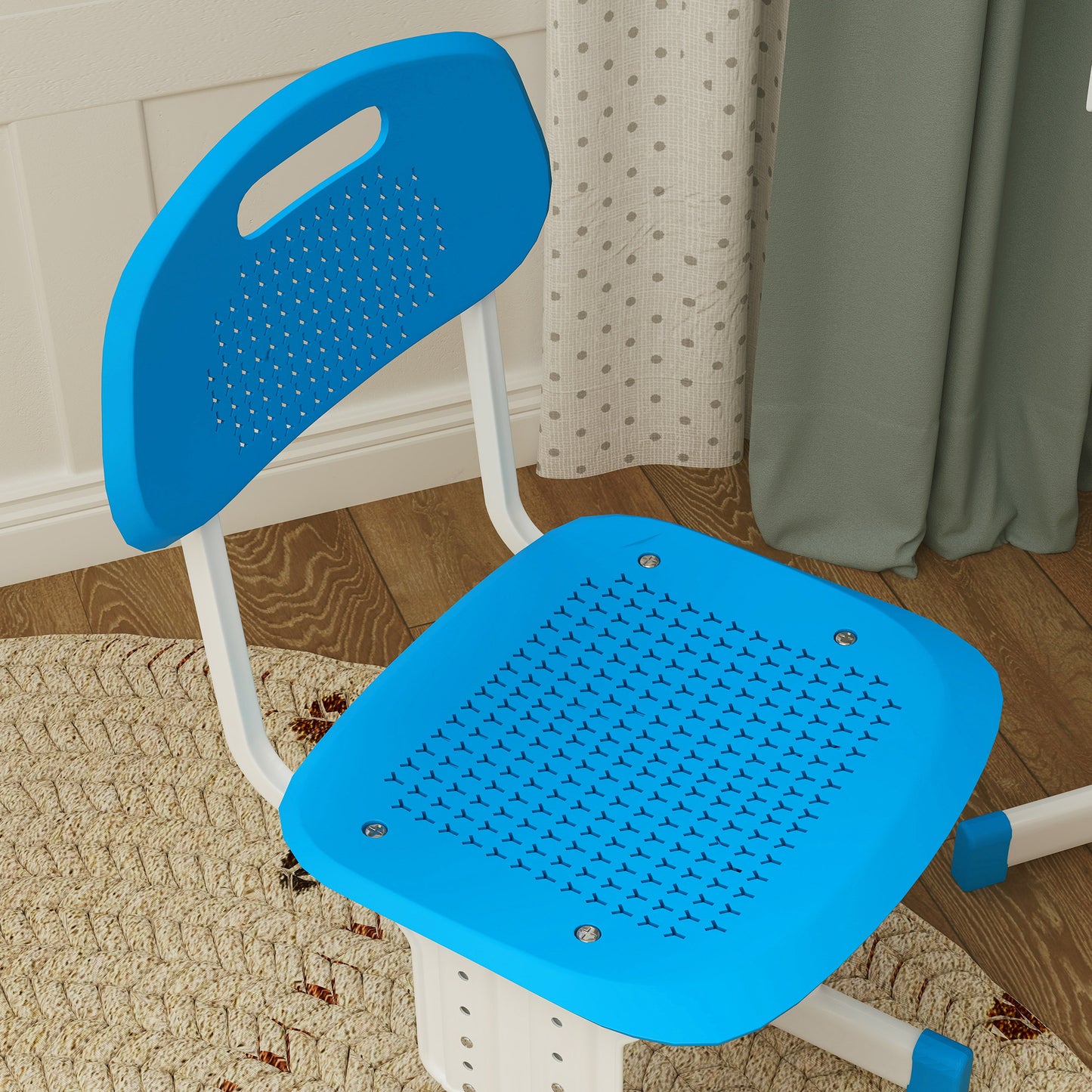 Kids Adjustable Desk and Chair Set, Book Stand, Pen Slot