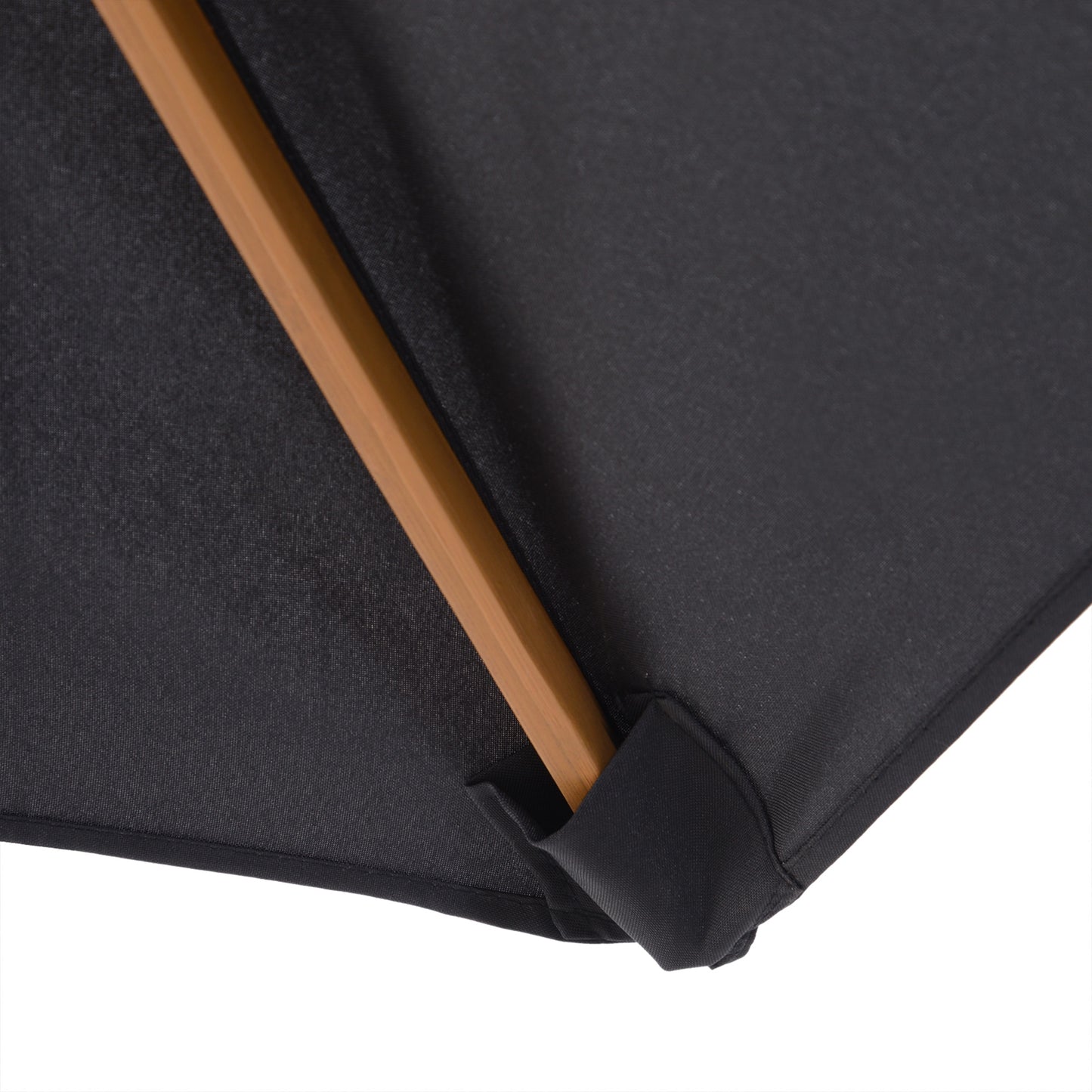 2.5m Wood Garden Parasol Sun Shade Patio Outdoor Wooden Umbrella (1)