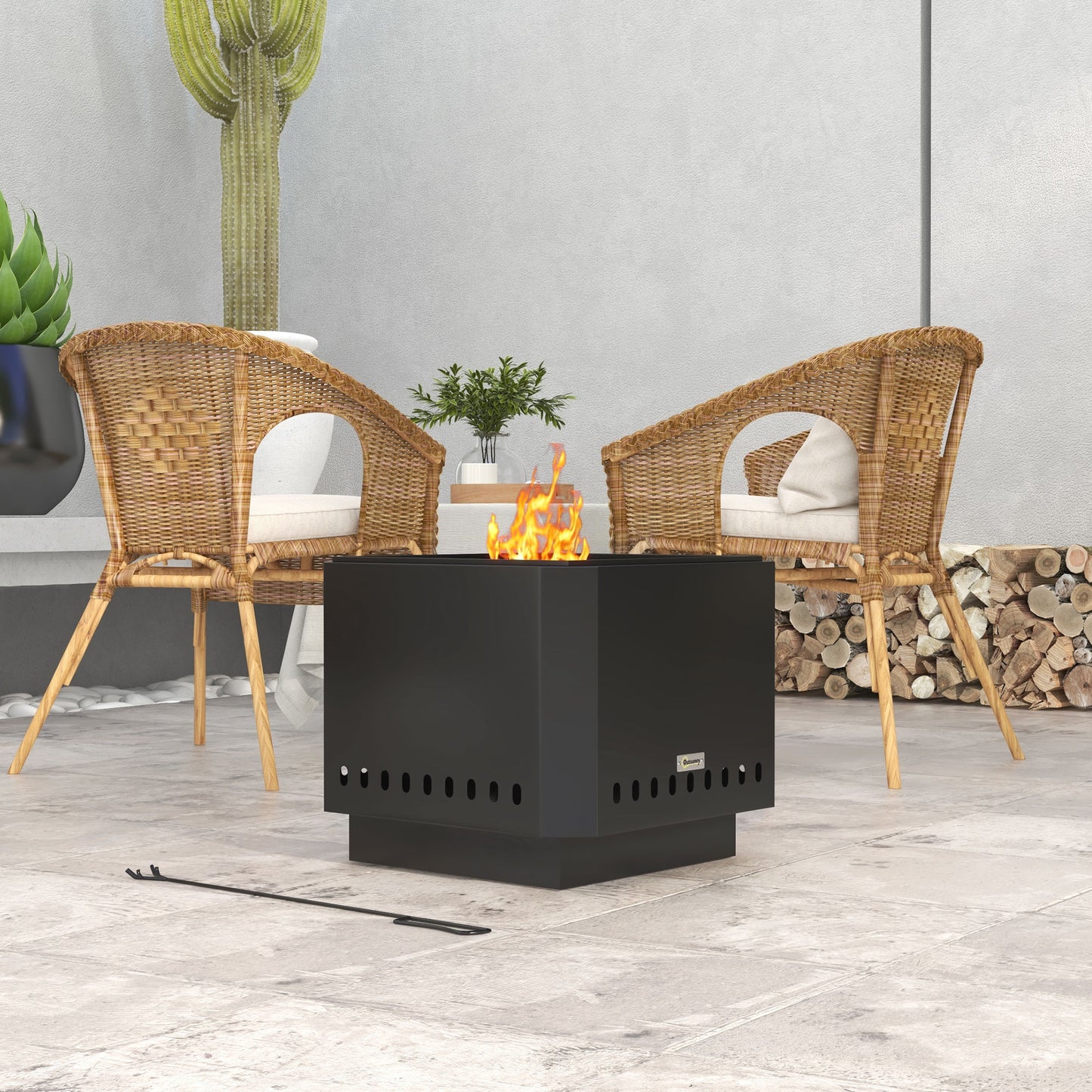 Smokeless Fire Pit, 48 cm Portable Wood Burning Firepit