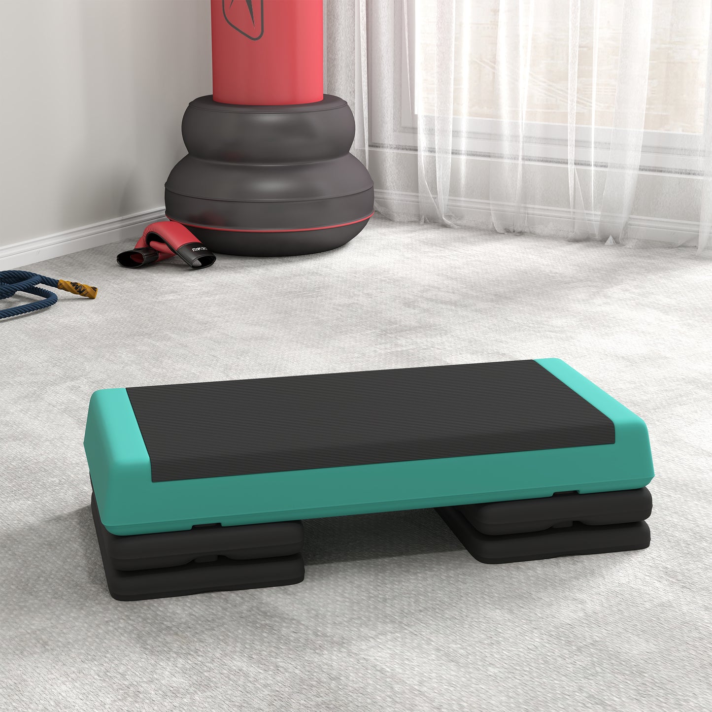 Adjustable Fitness Stepper, with Non-Slip Surface, for Home, Gym