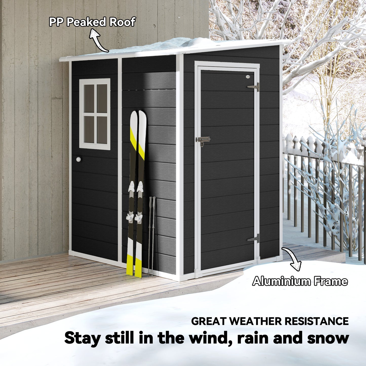 4'x5' Garden Storage Shed, Lean to Shed
