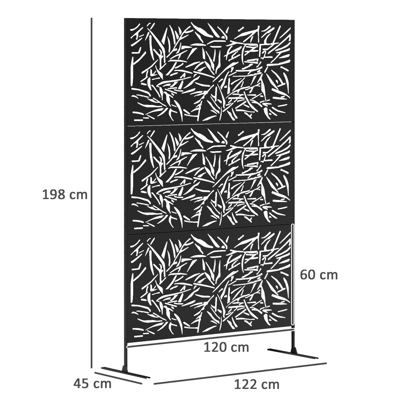 Decorative Garden Privacy Screen with Stand (2)