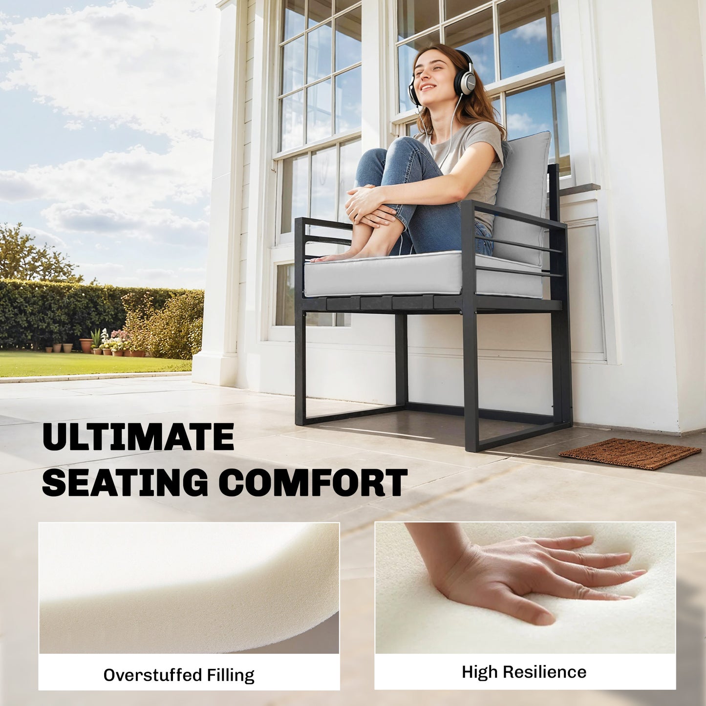 Outdoor Seat and Back Cushion Set