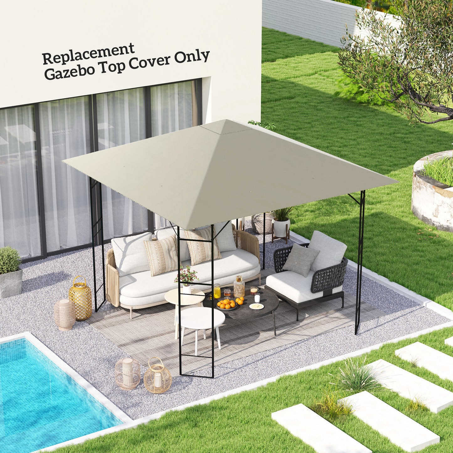 3 x 3(m) Gazebo Canopy Replacement, for 01-0867