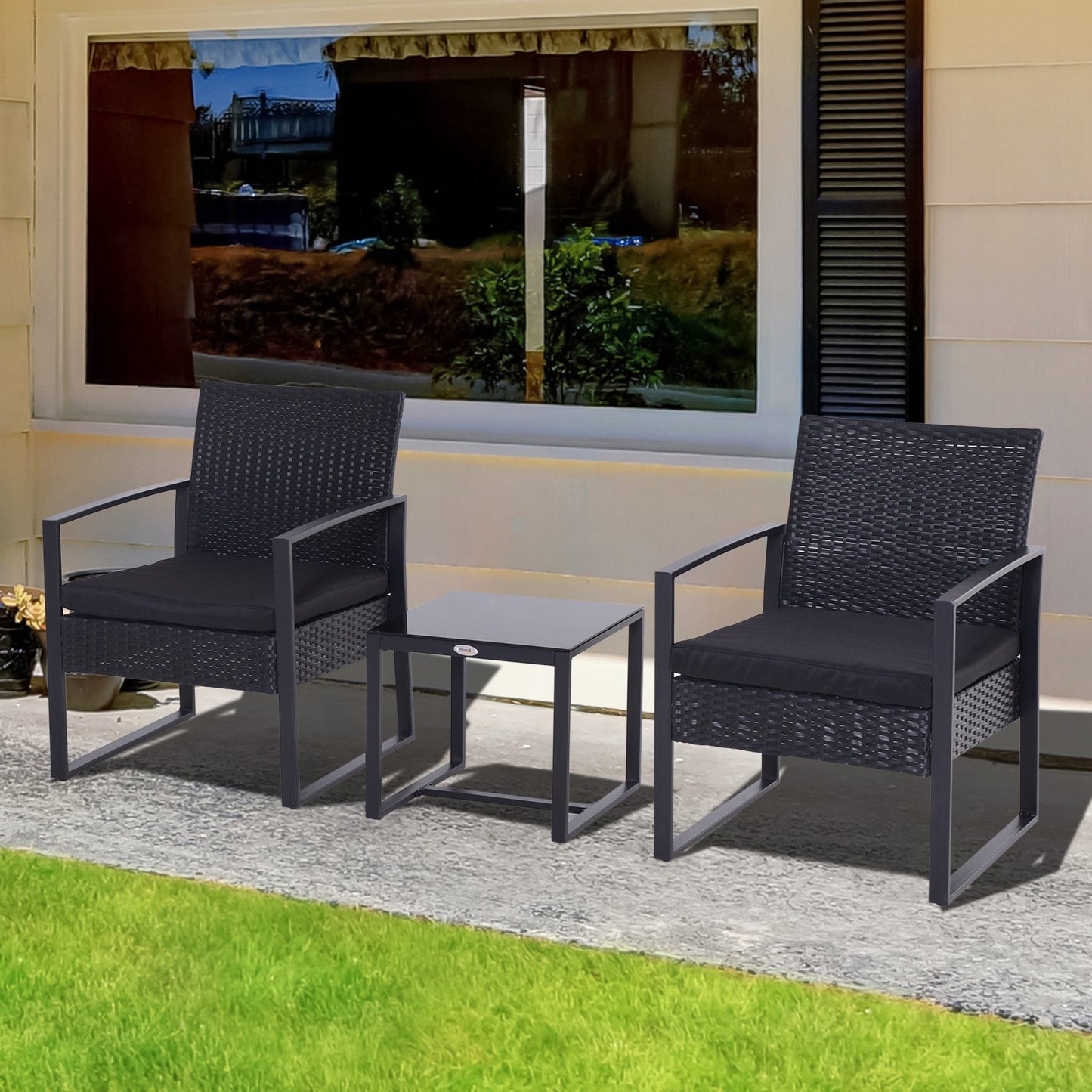 2 Seater Rattan Coffee Set