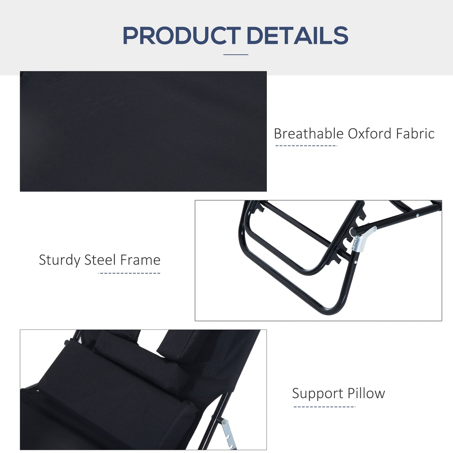 Outdoor Folding Sun Lounger with Face Hole