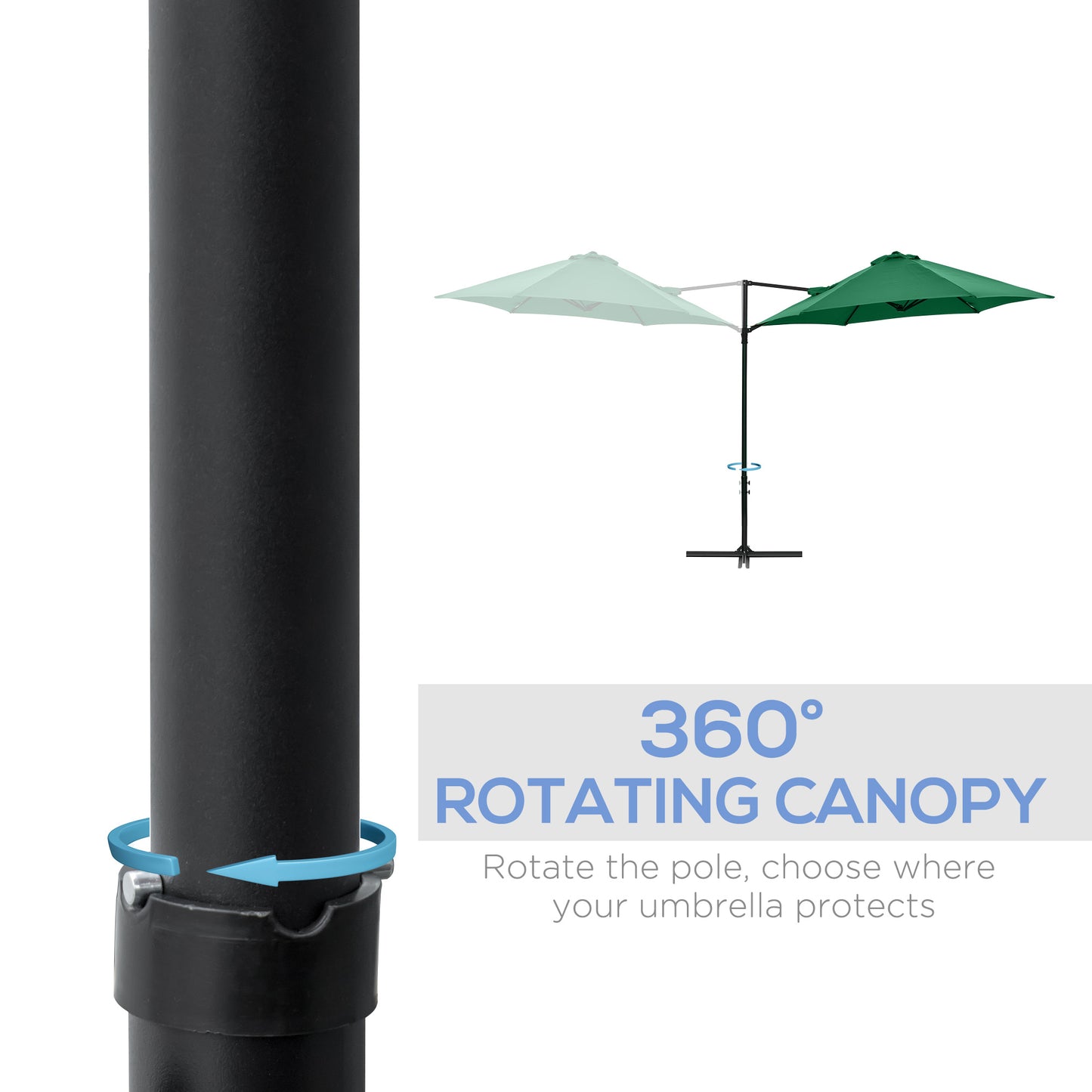 2.5M Garden Cantilever Parasol