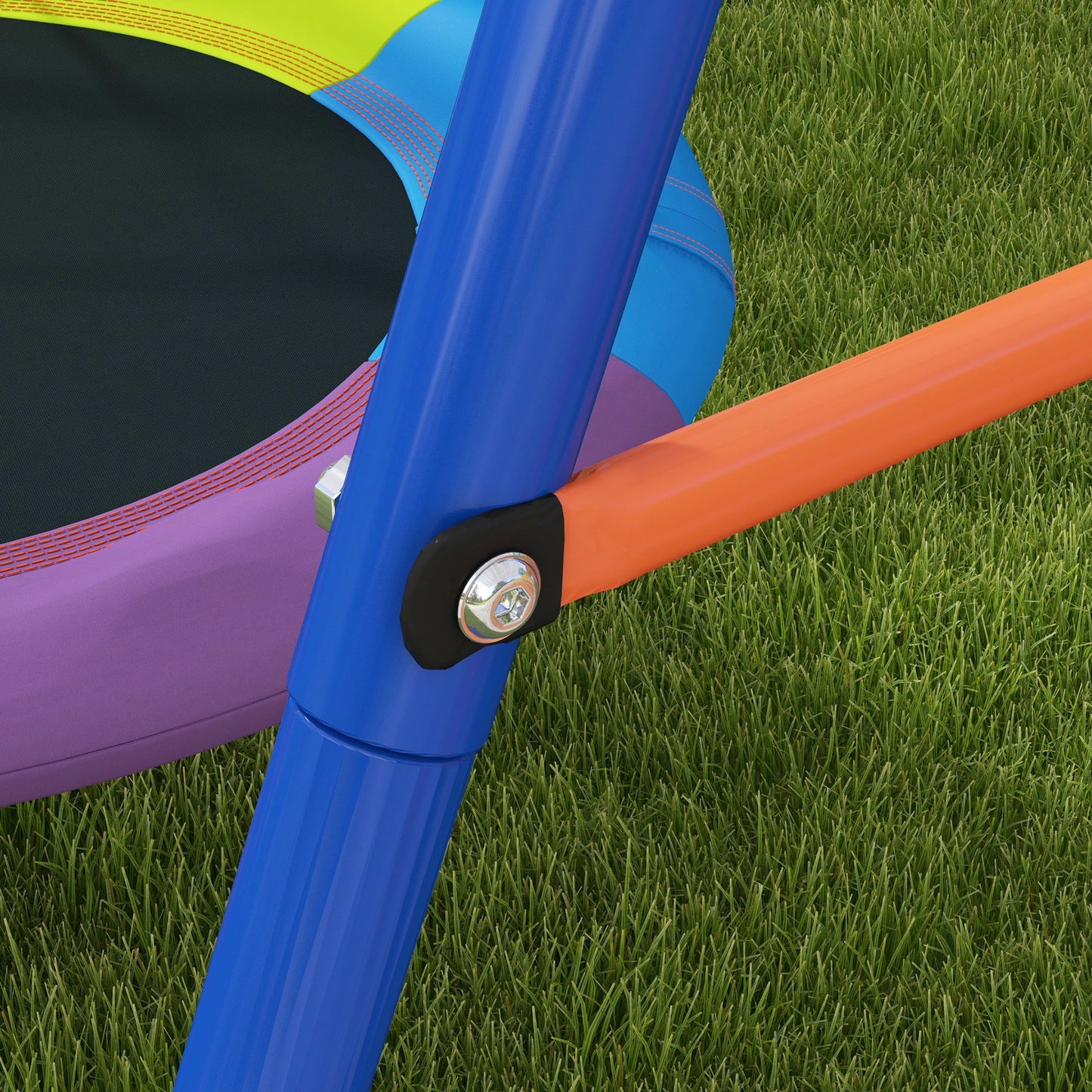 Metal Kids Swing Set Nest Swing Seat with A-Frame Structure