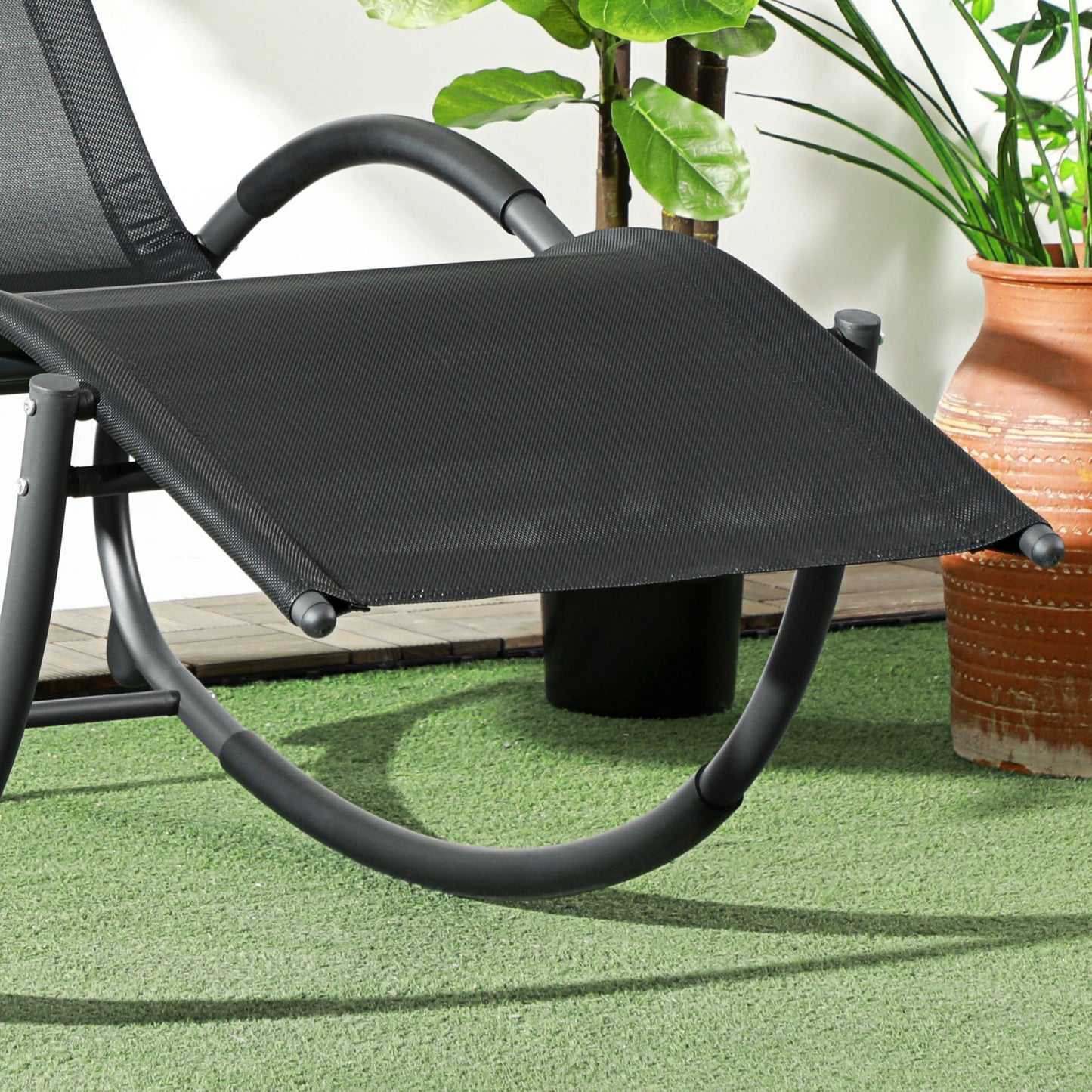 Steel Frame Zero Gravity Rocking Chair, with Pillow