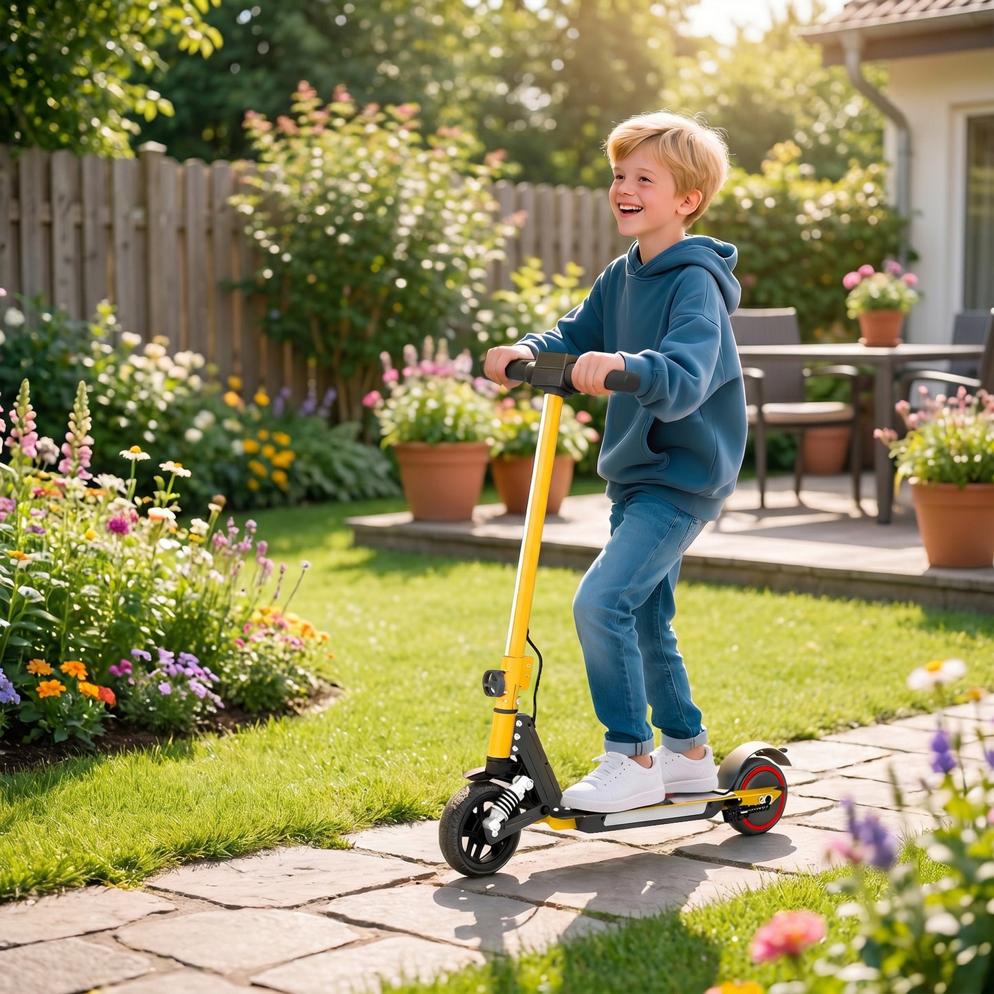 Folding Electric Scooter for Kids, with Dual Brakes (1)