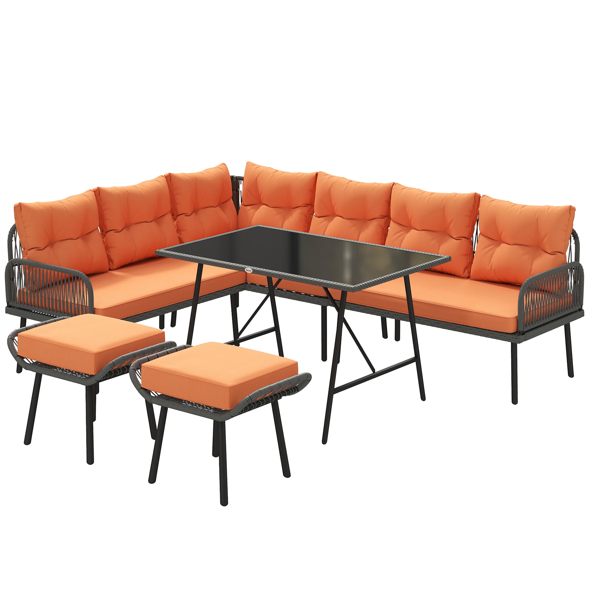 6 Piece Rattan Garden Furniture Set (1)