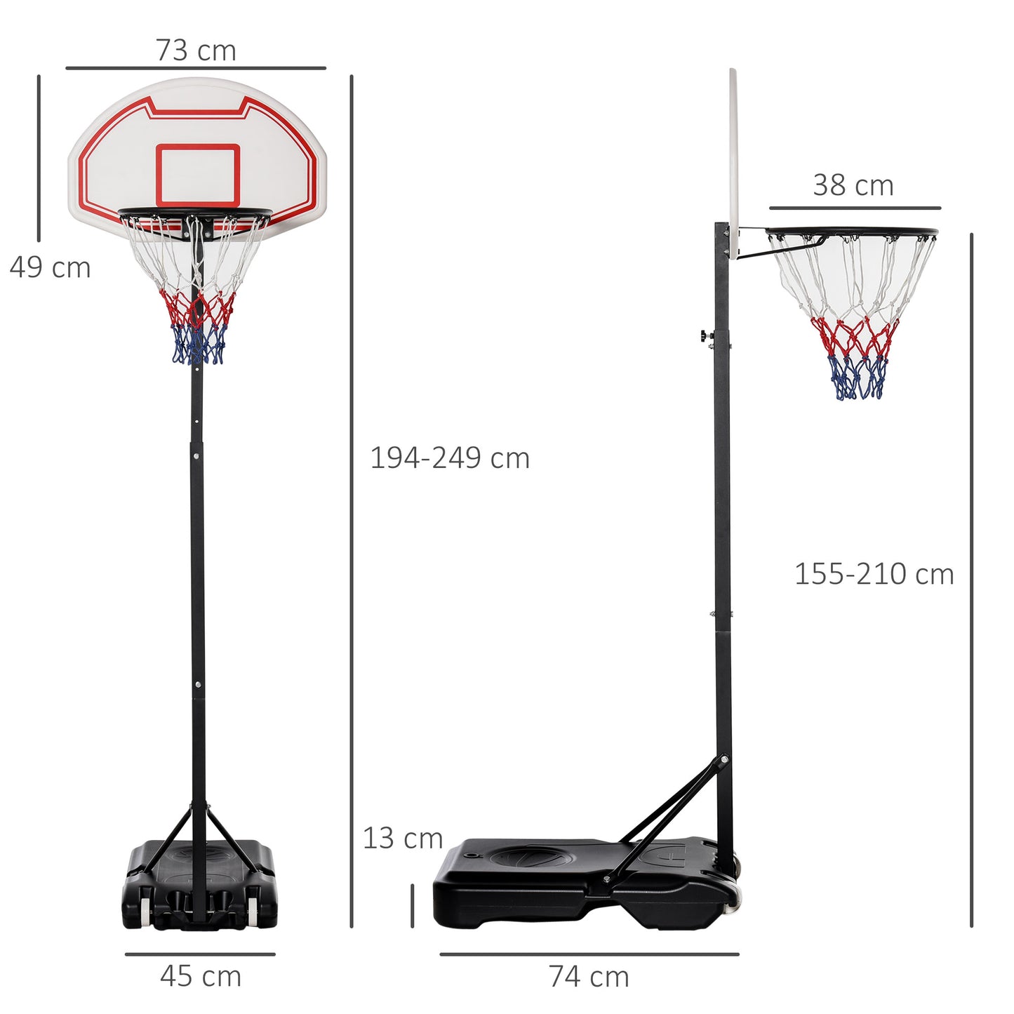 Basketball Hoop Outdoor, Portable Basketball Hoop and Stand