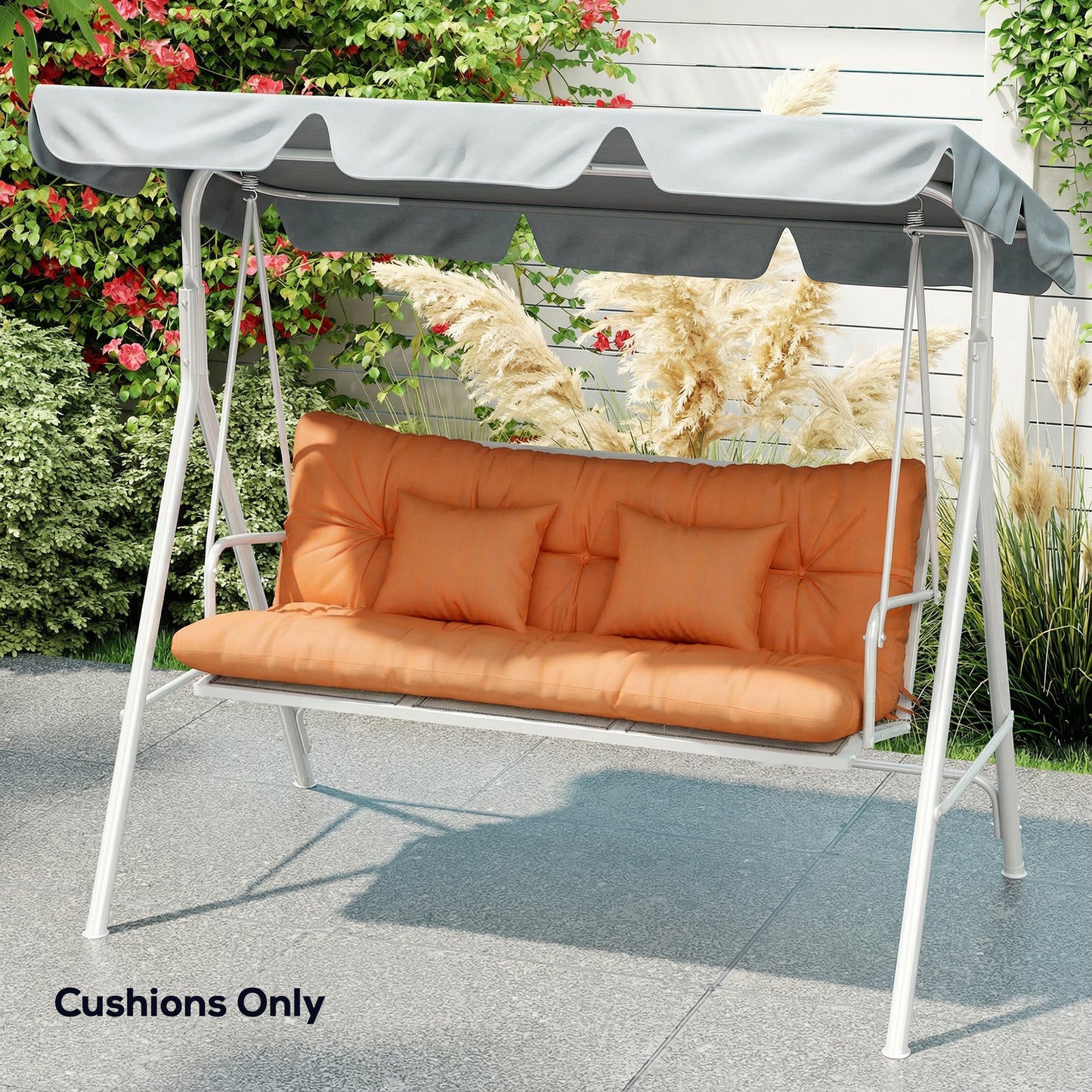 Outdoor Seat Cushions Back Cushion with 2 Pillows