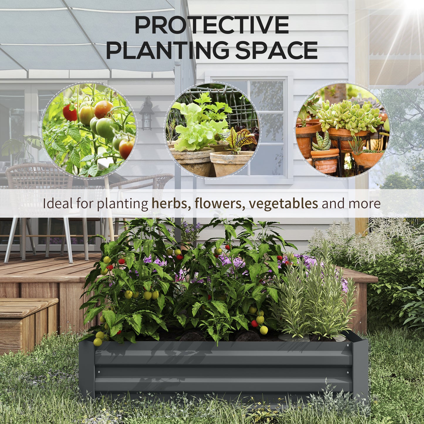 Set of 2 291L Raised Garden Bed