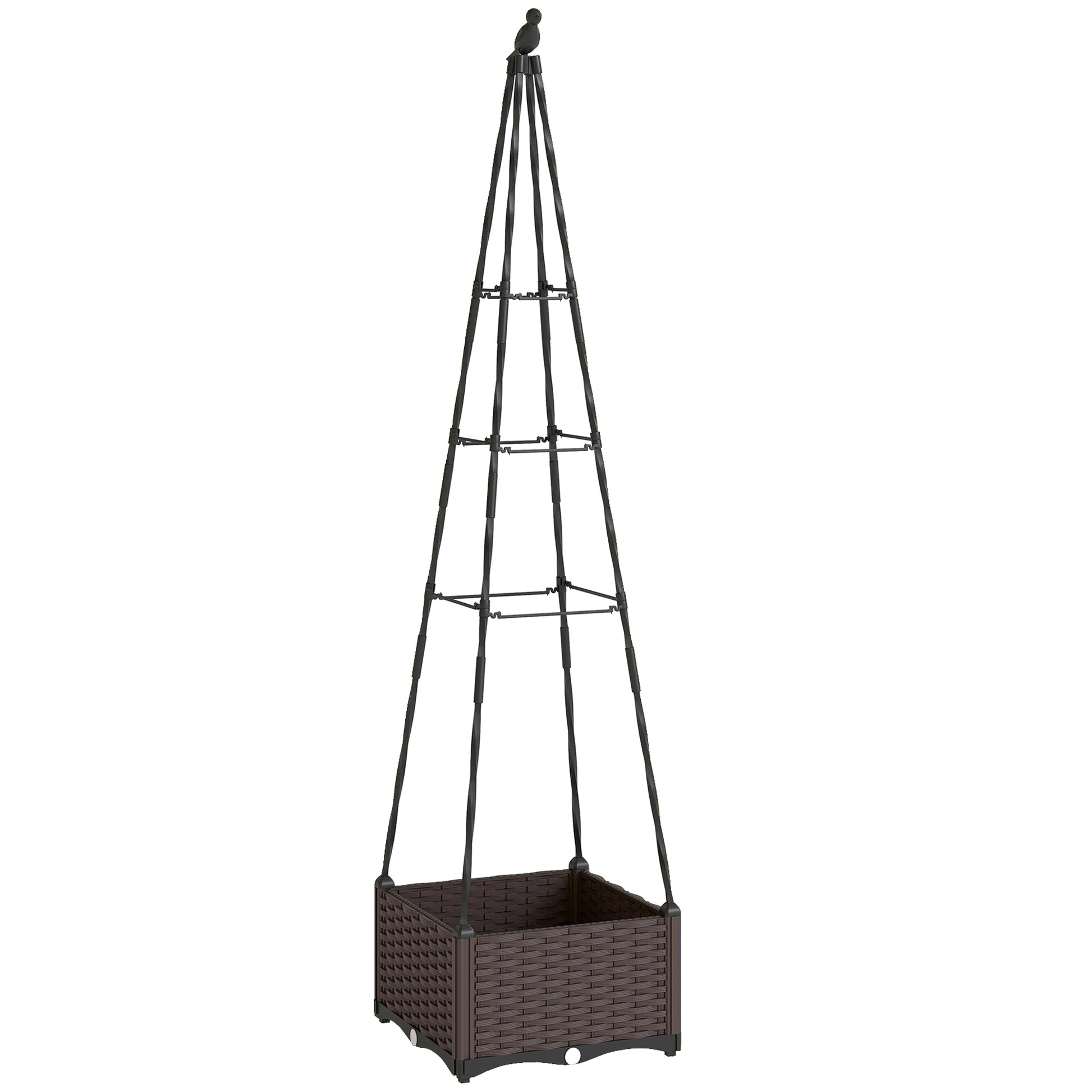 Raised Bed for Garden, Raised Garden Bed Planter Box with Trellis