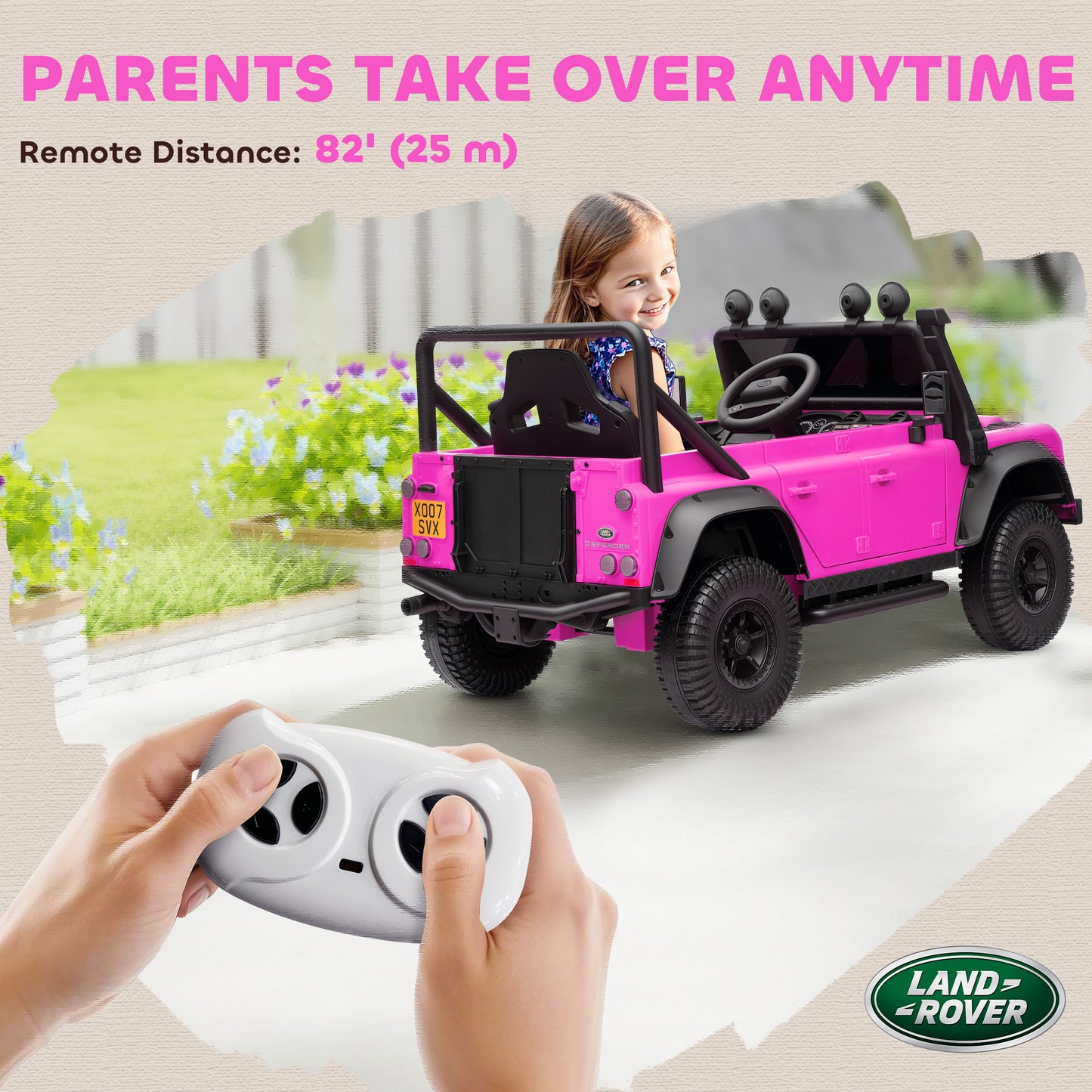 Kids Ride On Car with Remote Control, Music, Horn