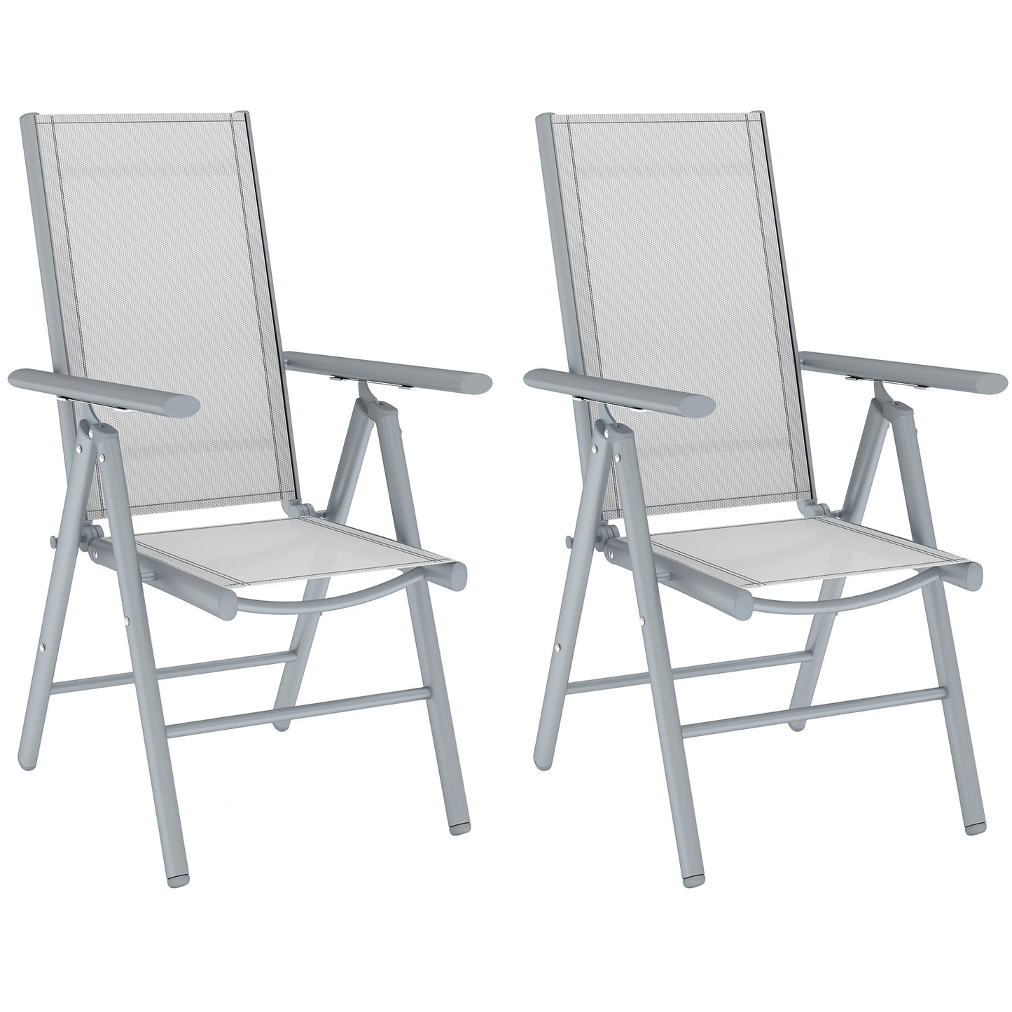 Set of Two Aluminium Folding Chairs
