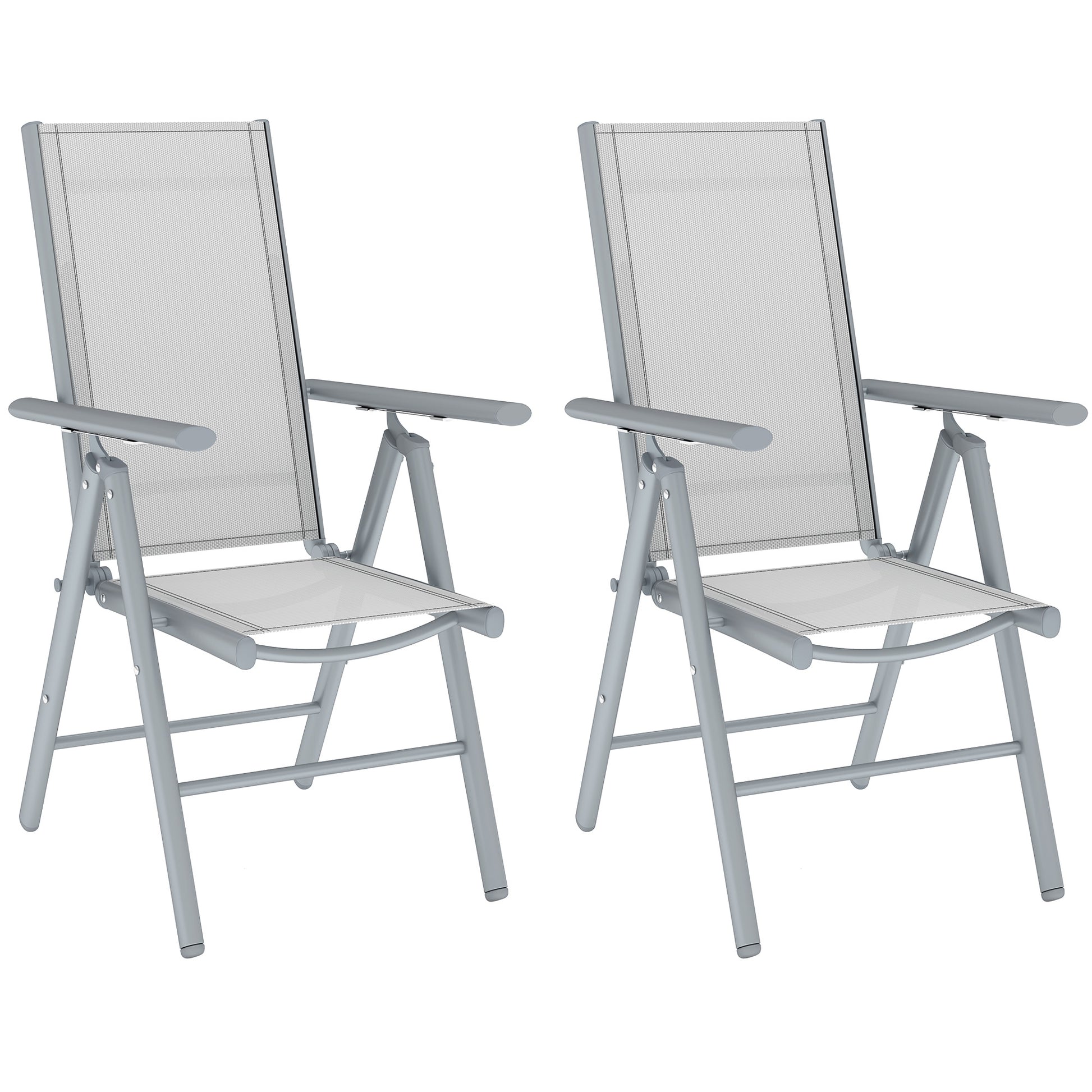 Set of Two Aluminium Folding Chairs