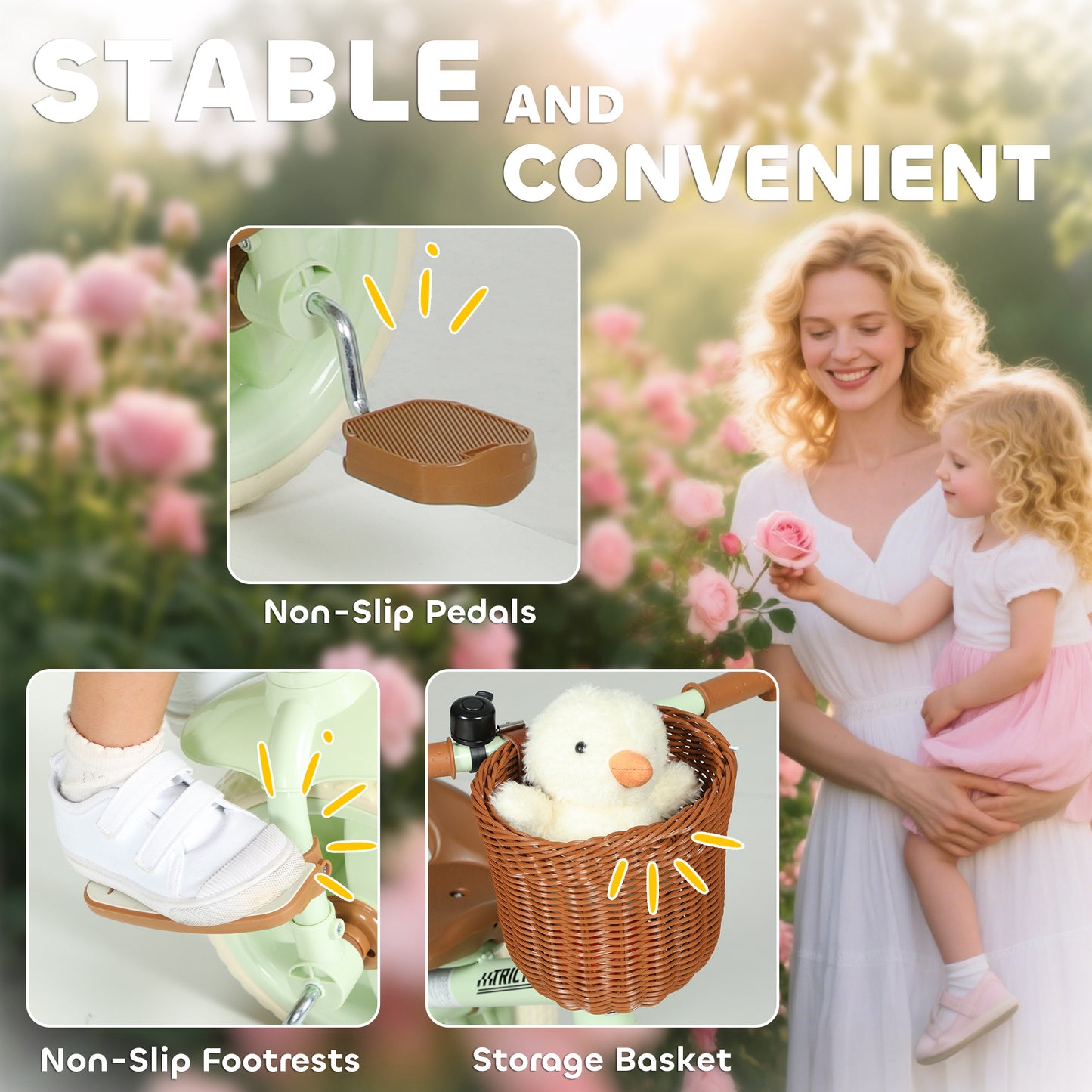 2-In-1 Toddler Trike for 2-5 Years Old