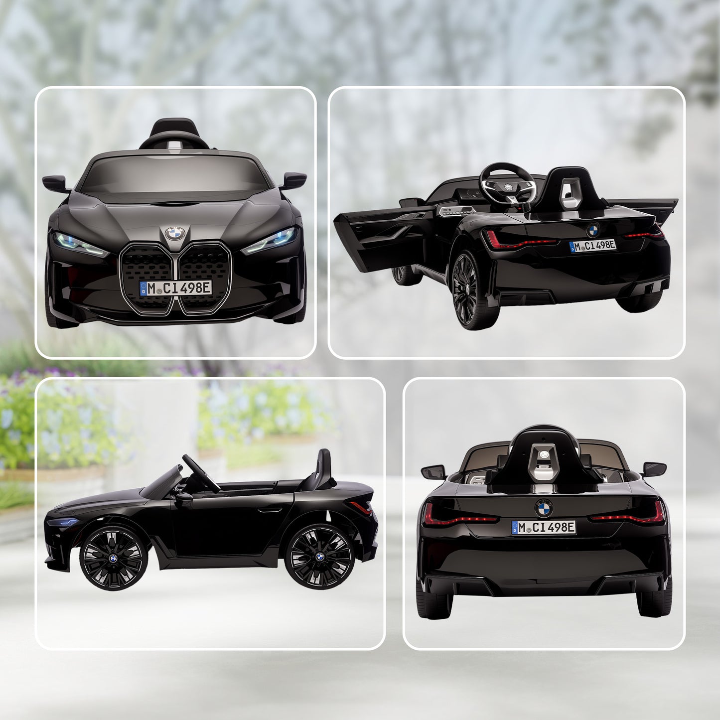 BMW i4 Licensed 12V Kids Electric Ride-On Car, with Remote Control