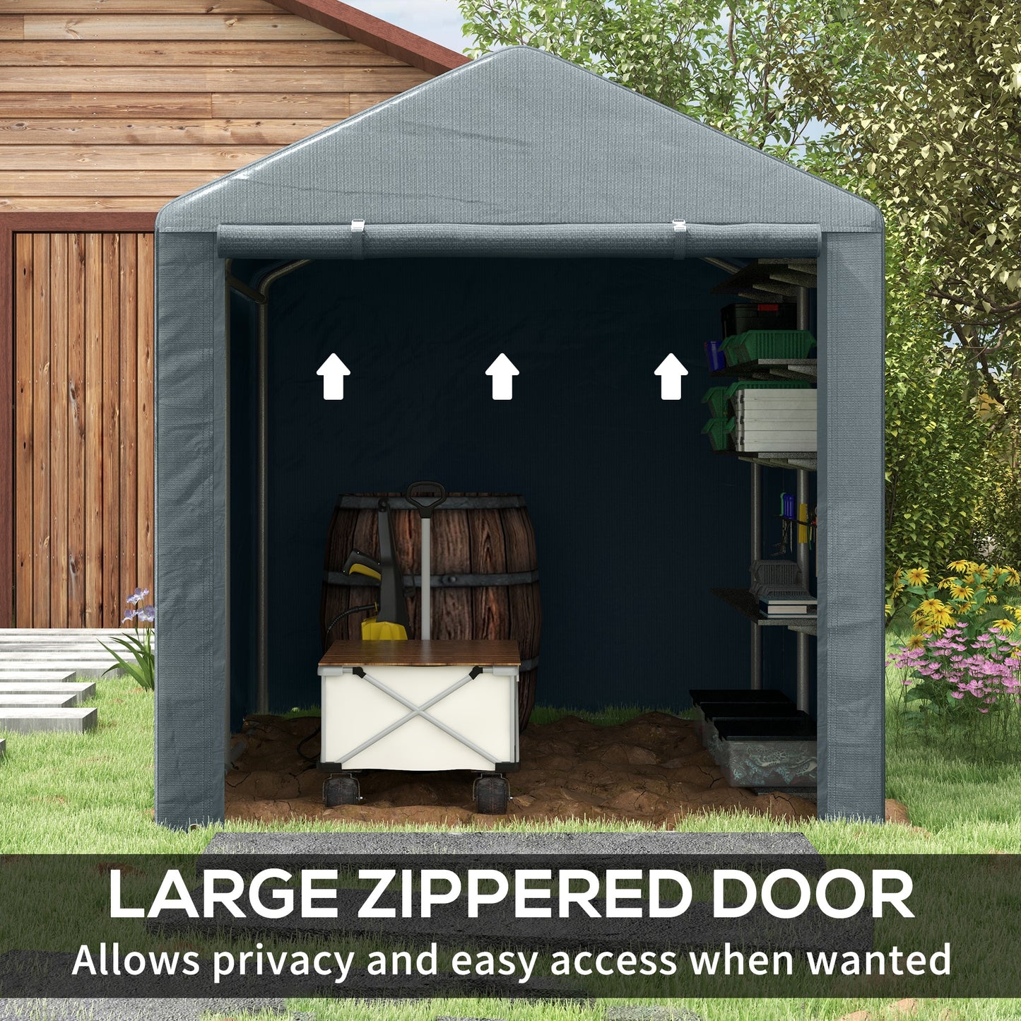 2.2 x 1.6 m Outdoor Storage Tent, with Accessories