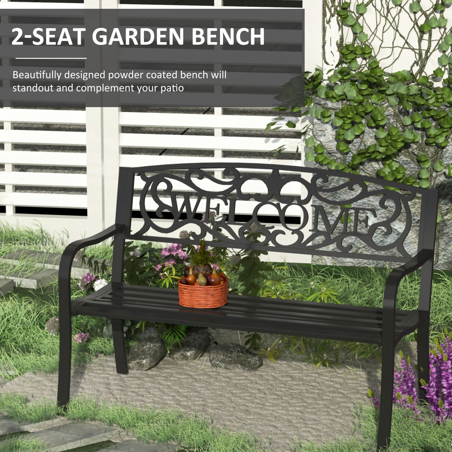126Lx60Wx85H cm Steel Bench