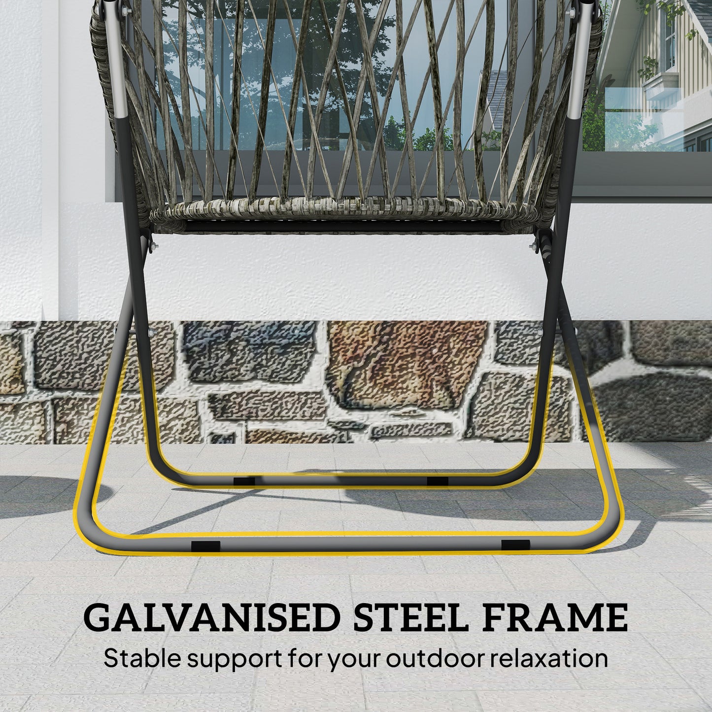 Patio Bistro Set, Folding Patio Furniture Set with 2 Chairs and Table