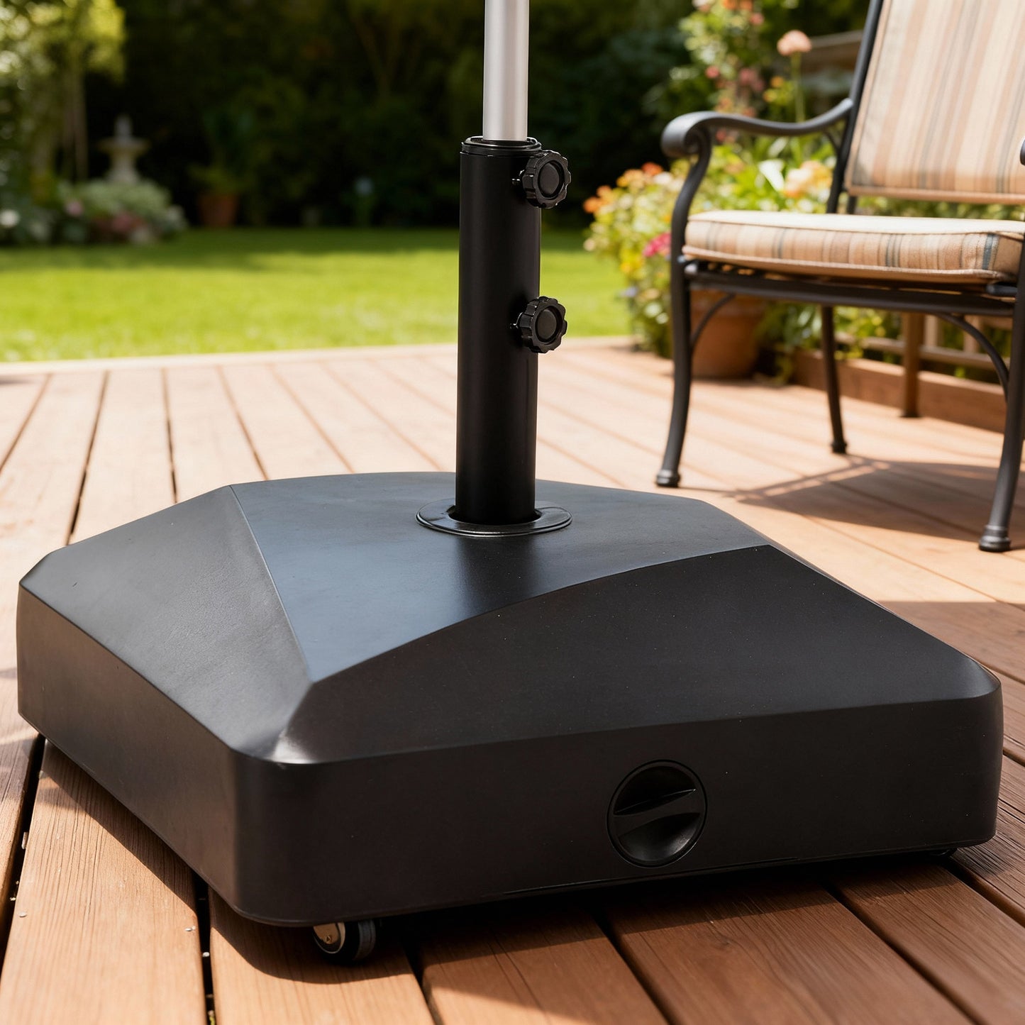 Garden Parasol Base Holder, 43kg Water or 60kg Sand Filled