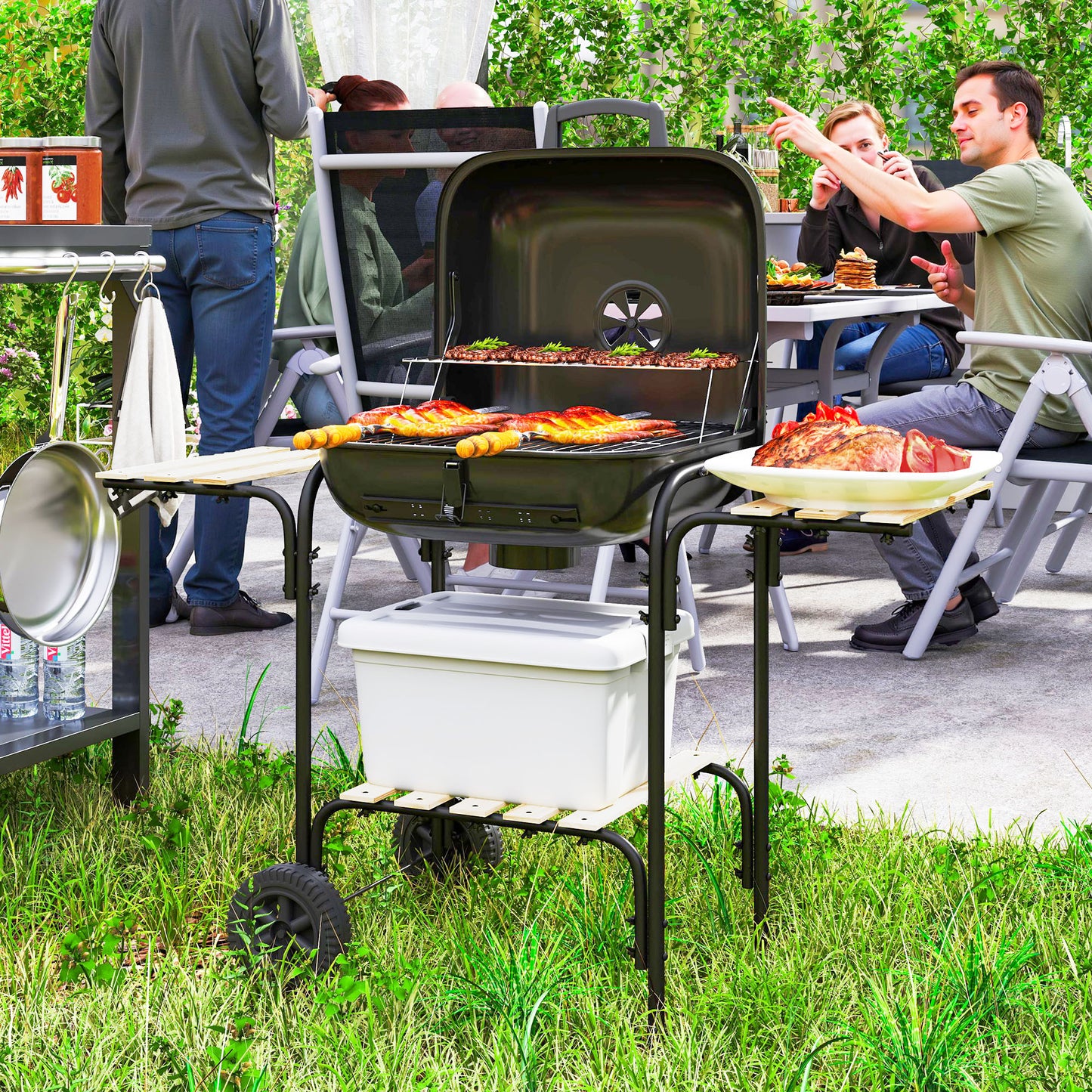 Charcoal Barbecue Grill Portable BBQ Grill