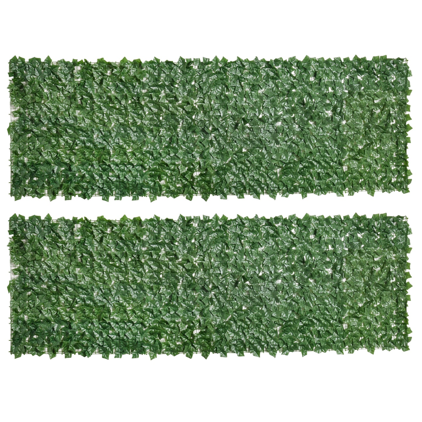 2-Piece Artificial Leaf Hedge Screen Privacy Fence Panel