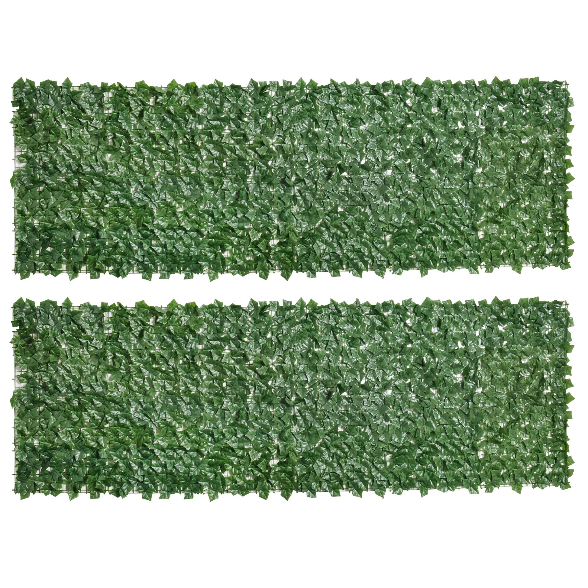 2-Piece Artificial Leaf Hedge Screen Privacy Fence Panel