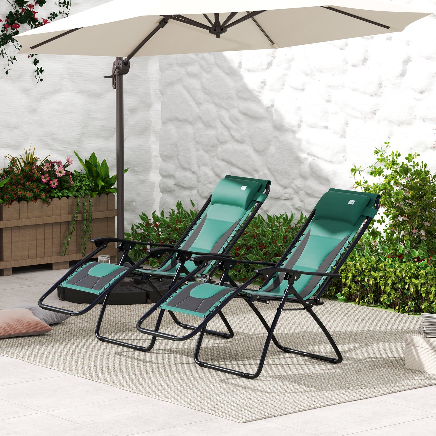Zero Gravity Lounger Chair Set of 2 (1)