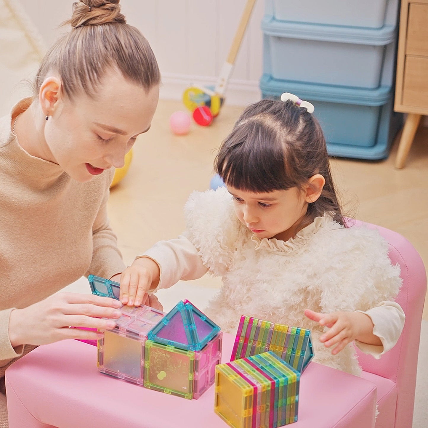 2 In 1 Toddler Sofa Chair,  48 x 44 x 41 cm, for Game Relax Playroom