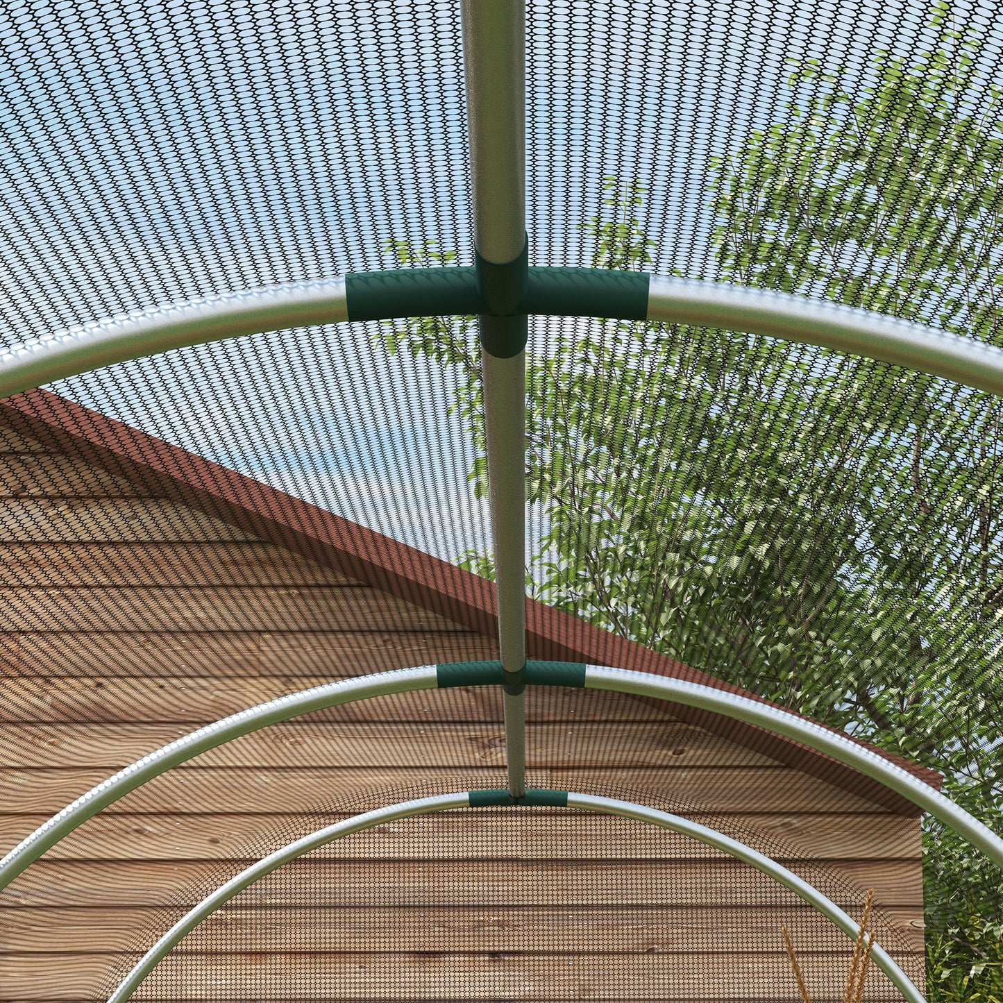 360 x 120cm Galvanised Steel Fruit Cage