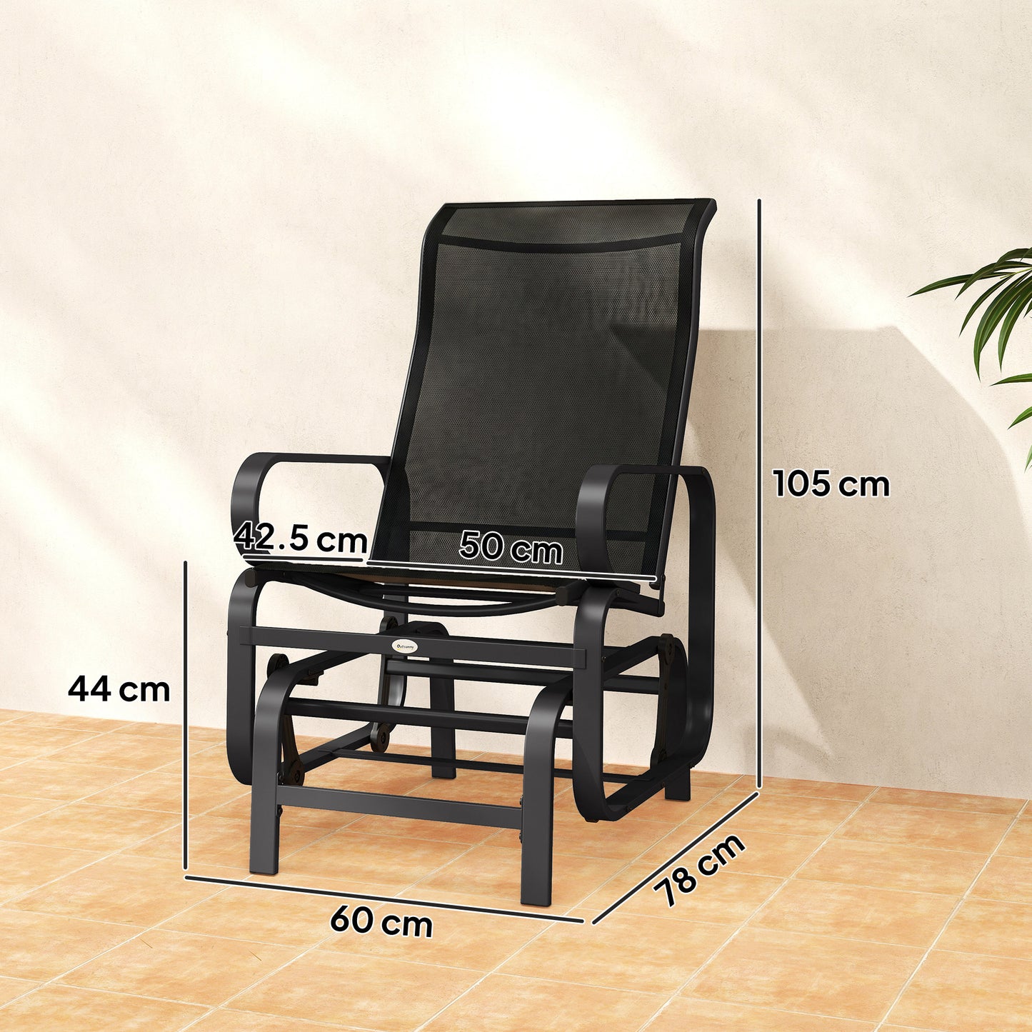 Outdoor Gliding Rocking Chair (2)