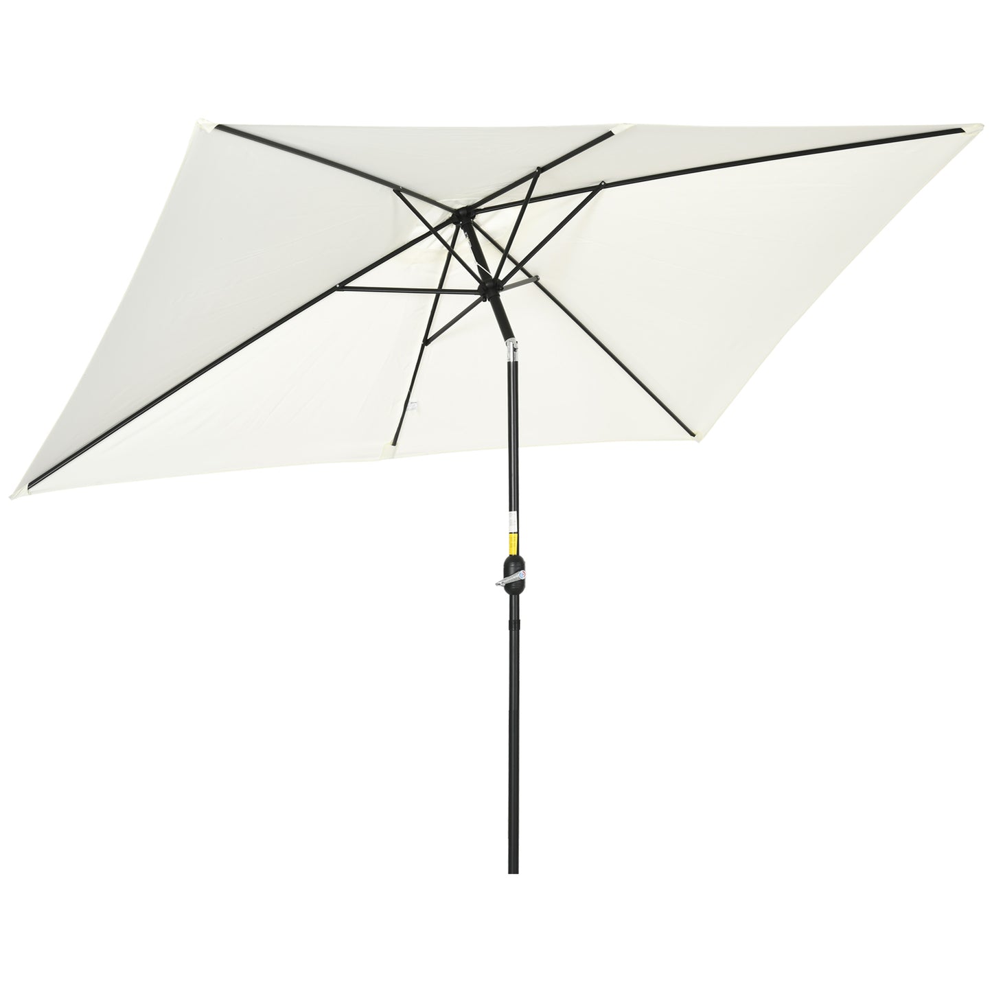 3x2m Garden Parasol Umbrella with Aluminium Pole, Tilt and Crank